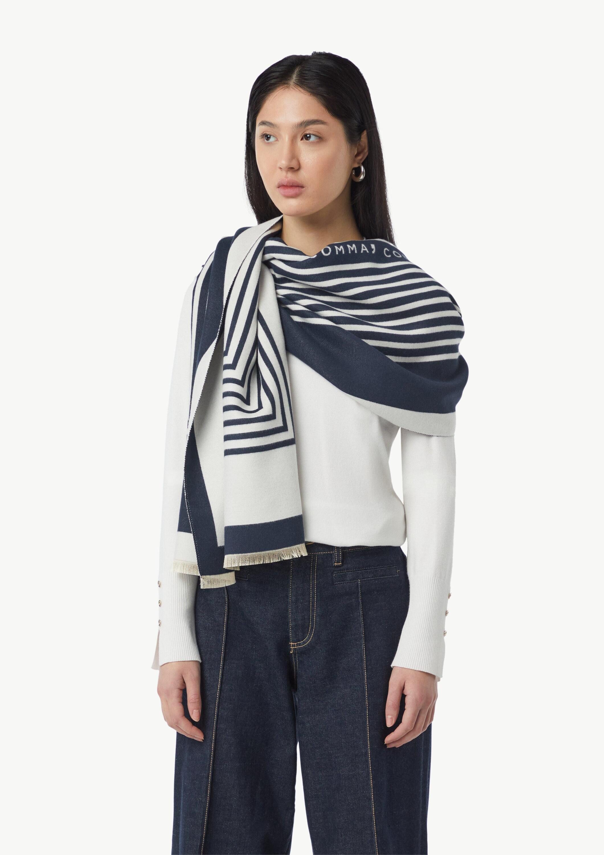 comma Schal Tuch Weicher Jacquard-Schal aus günstig online kaufen