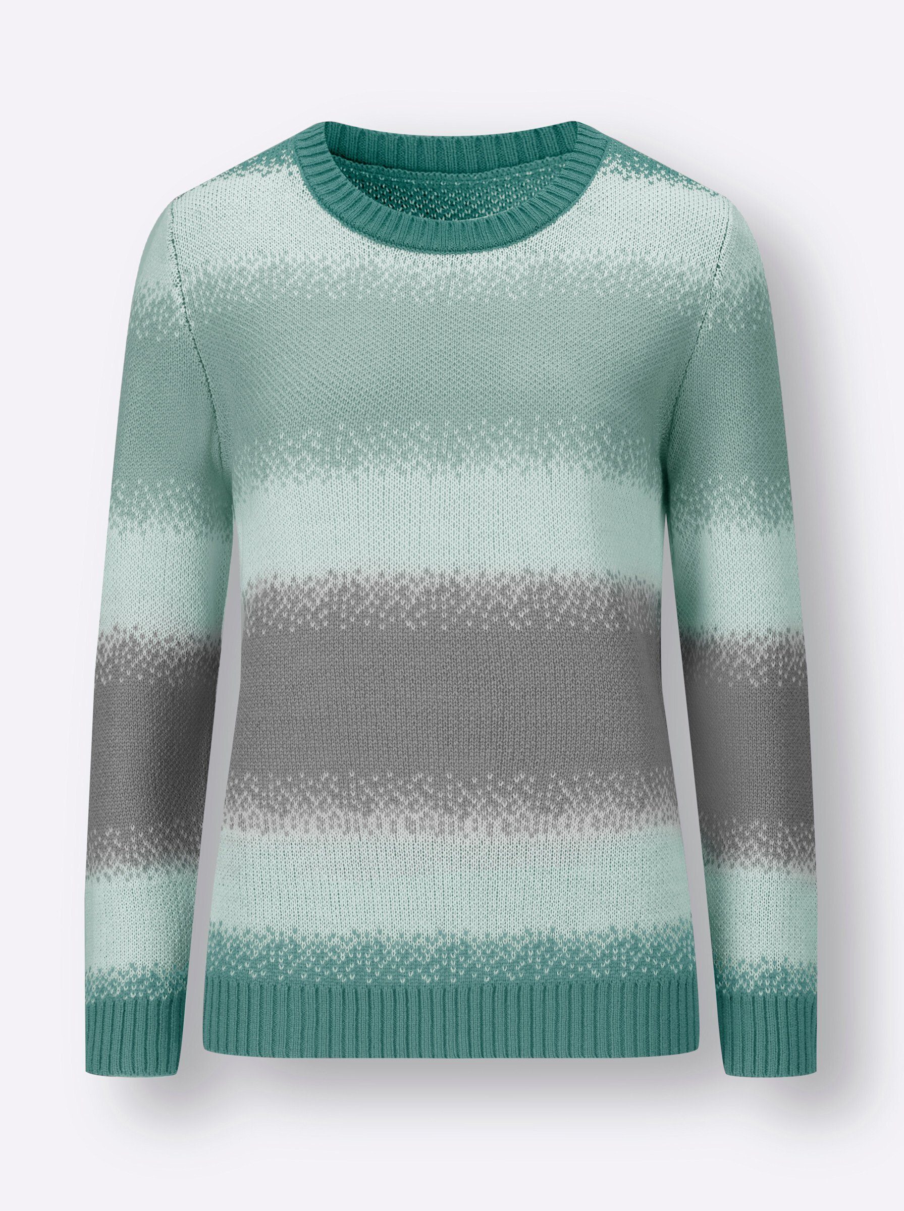 Strickpullover Langarm-Pullover Langarm Jacquard