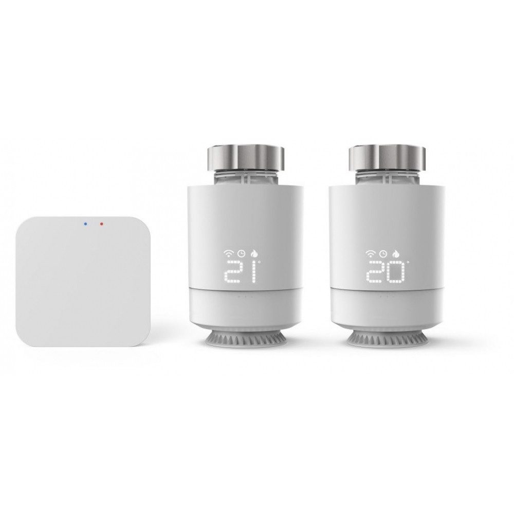 Hama Heizkörperthermostat Hama Smarte WLAN-Heizungssteuerung mit 2 Thermostaten., Kompatibel mit Alexa und Google Assistant
