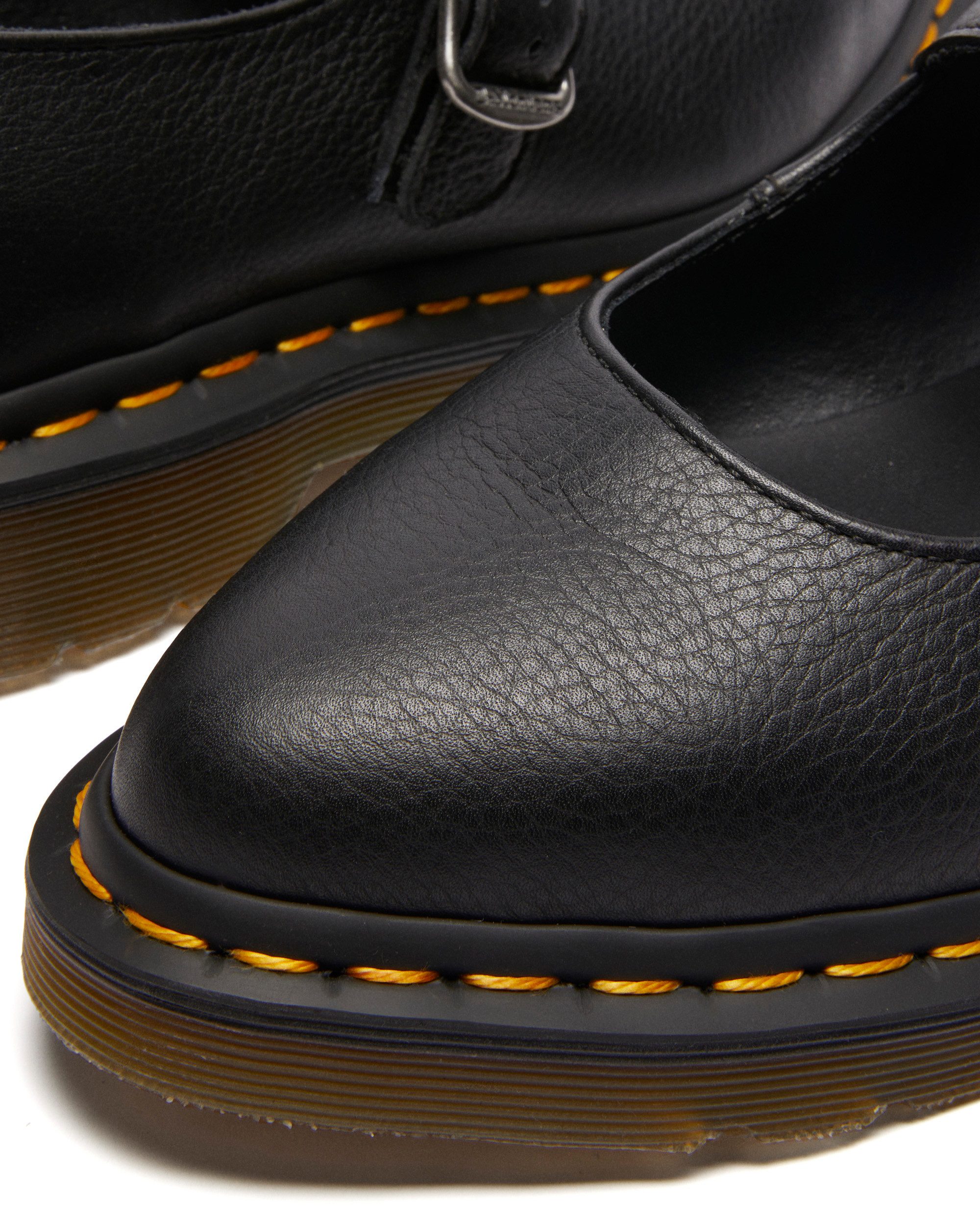 DR. MARTENS Elphie Ballerina Spangenschuh, Mary Jane mit typischer gelber Rahmennaht