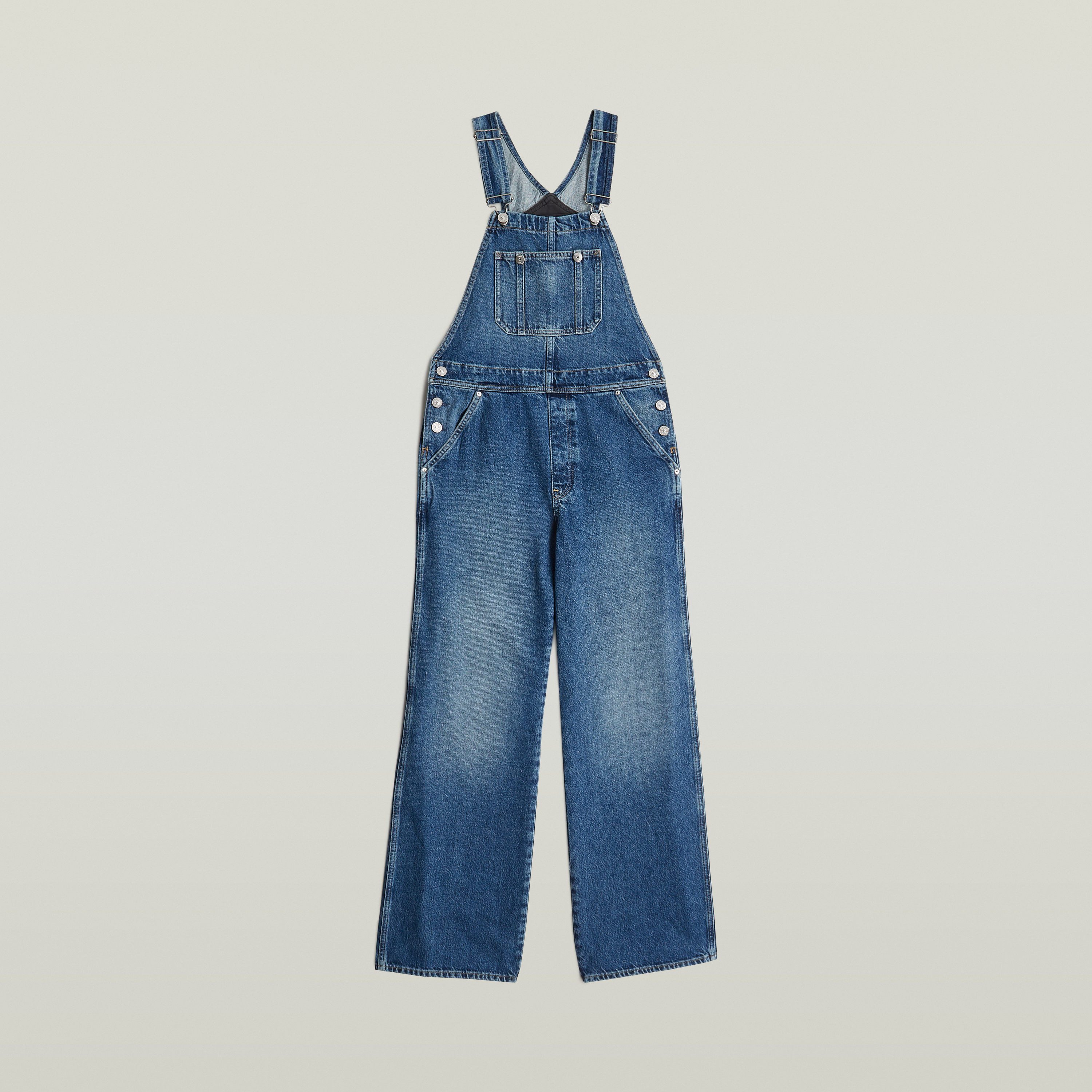 G-STAR Latzhose Straight Leg Dungaree mit Knöpfen an den Seiten