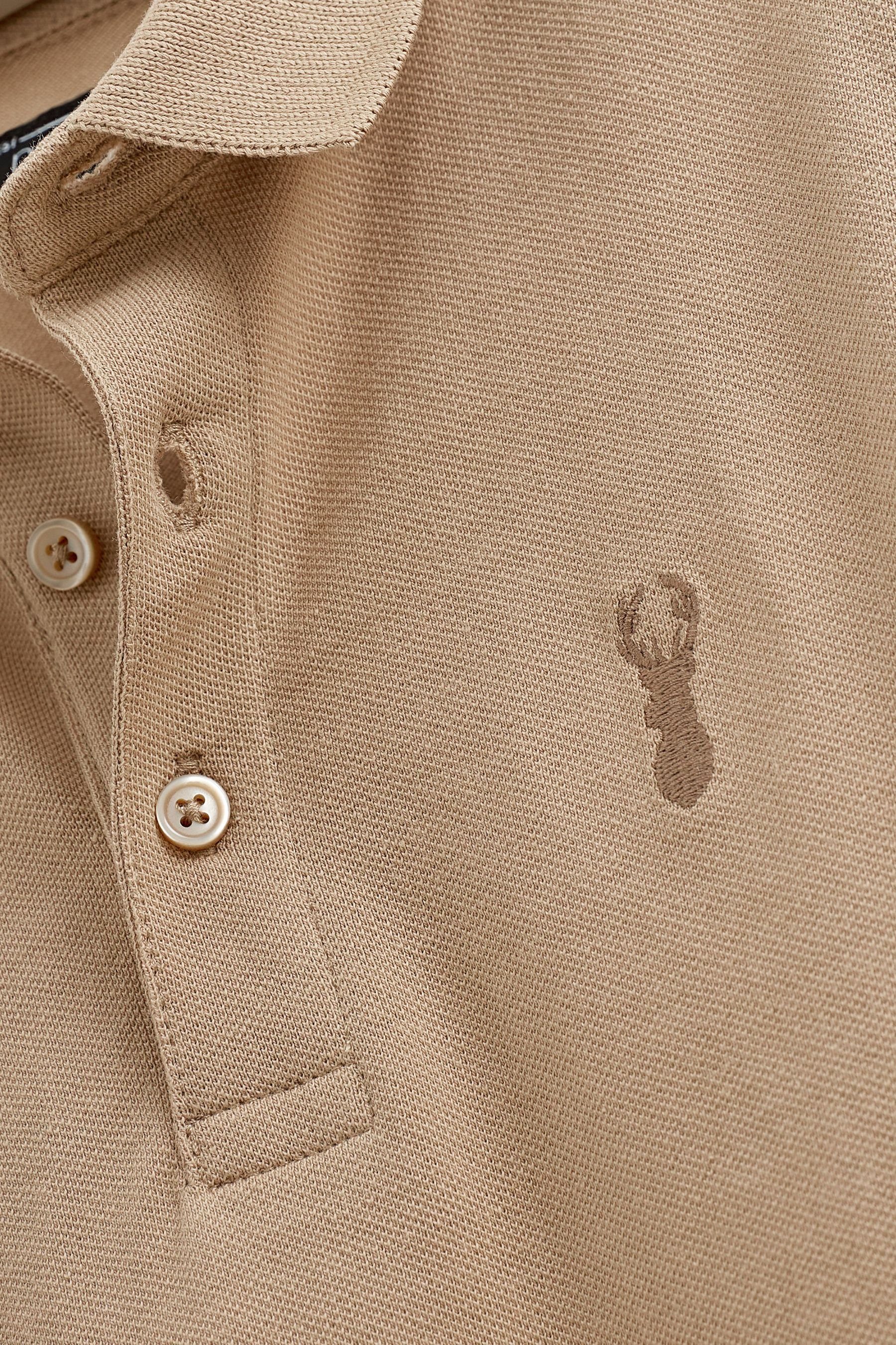 Poloshirt (1-tlg) Polo-Shirt Next Cement Kurzärmeliges