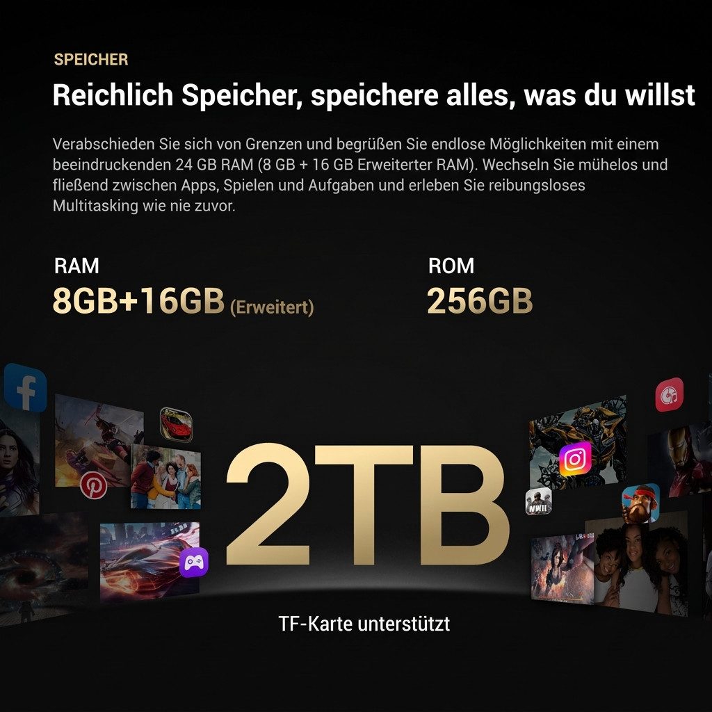 Fossibot F109 5G Outdoor-Handy HD+, 10600mAh, 8GB+256GB, NFC Smartphone (6,745 Zoll, 256 GB Speicherplatz, 50 MP Kamera, Android 14, IP68/IP69K)