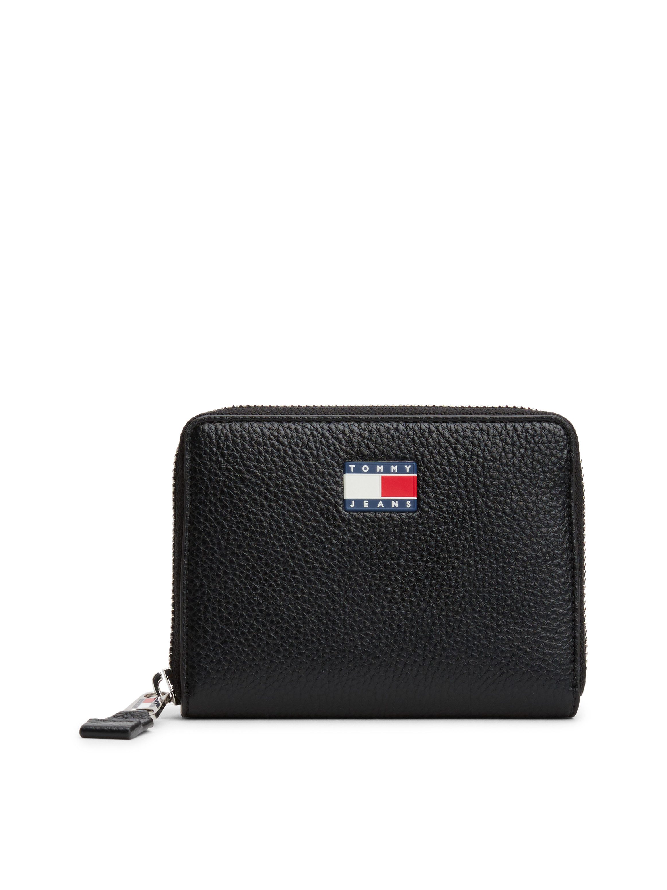 Tommy Jeans Geldbörse TJW MUST MED ZA, Damen Geldbeutel, Portemonnaie mit Logoflagge