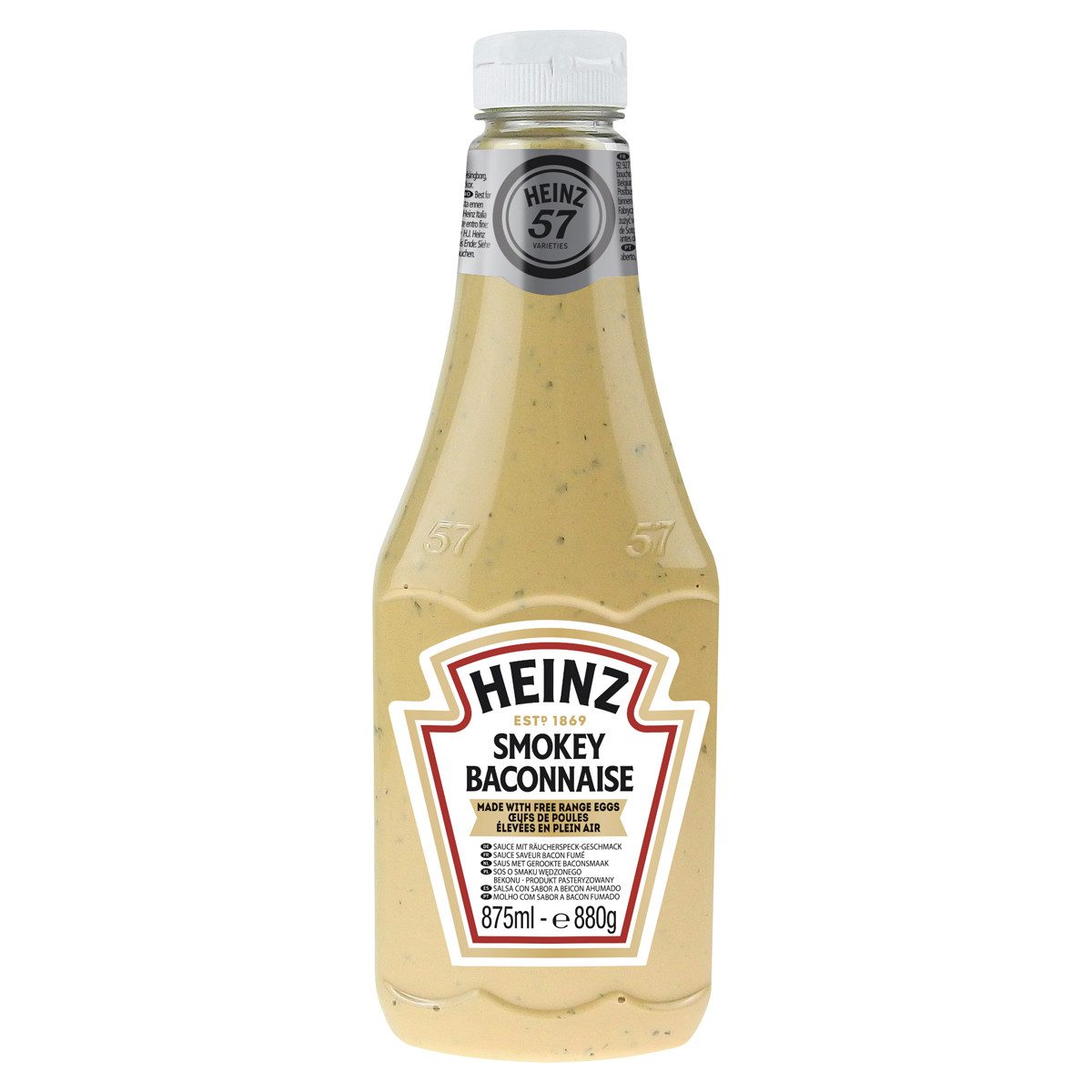 Heinz Saucen, Heinz Smokey Baconnaise scharf rauchige Sauce Squeeze Flasche 875ml