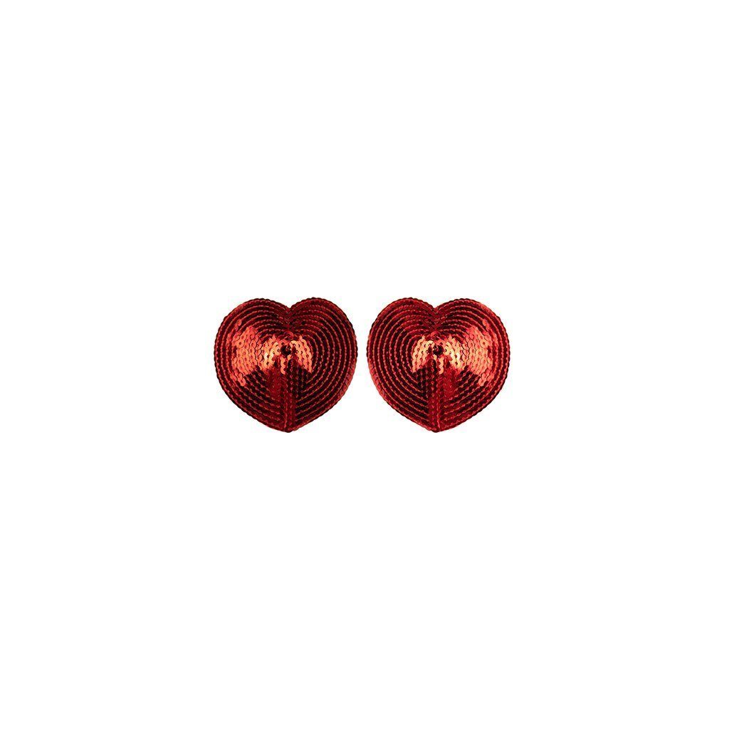 Bye Bra Brustwarzenabdeckung Bye Bra Heart Nipple Covers Red One-Size (1 Paar) | Brustwarzenabdeckungen