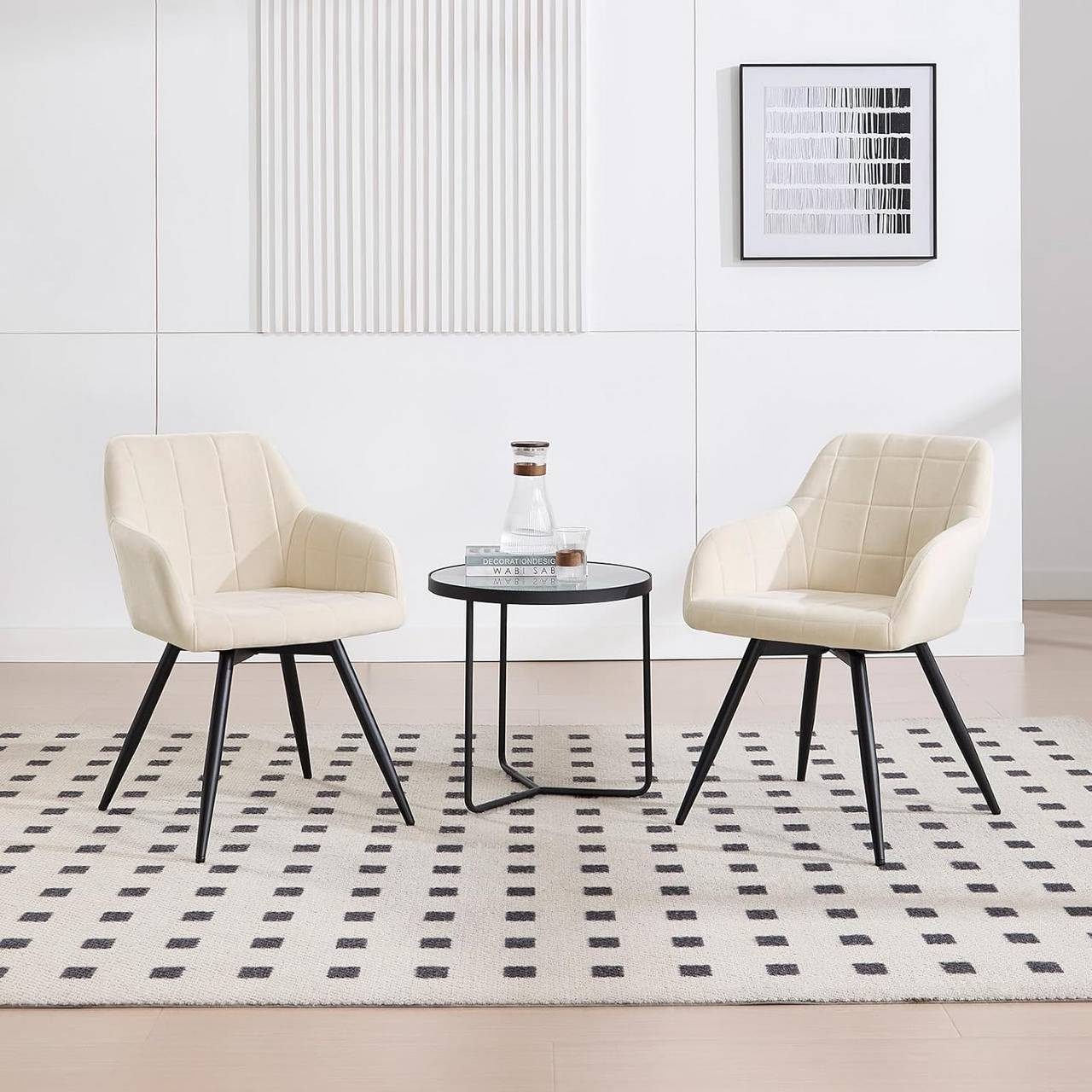 Woltu Esszimmerstuhl (2 St), gepolsterter ergonomischer, mit Metallbeinen günstig online kaufen