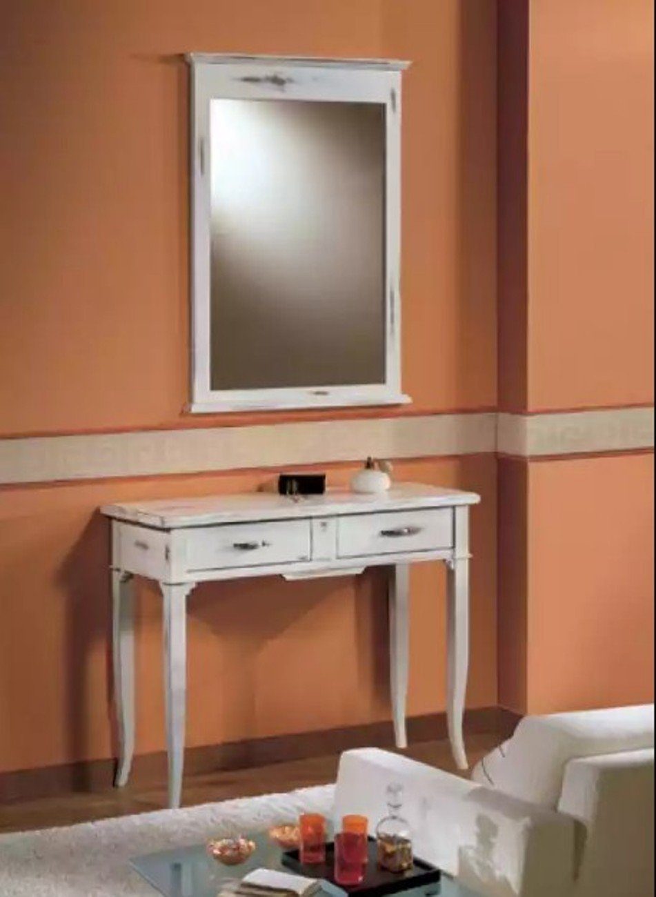 Konsolentisch Konsolen Tisch mit Spiegel Luxus Set Konsole 2tlg. Italienische Möbel