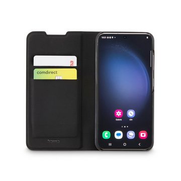 Hama Smartphone-Hülle Booklet für Samsung Galaxy S23, Schwarz, schlankes Design, Mit Standfunktion und Einsteckfächer