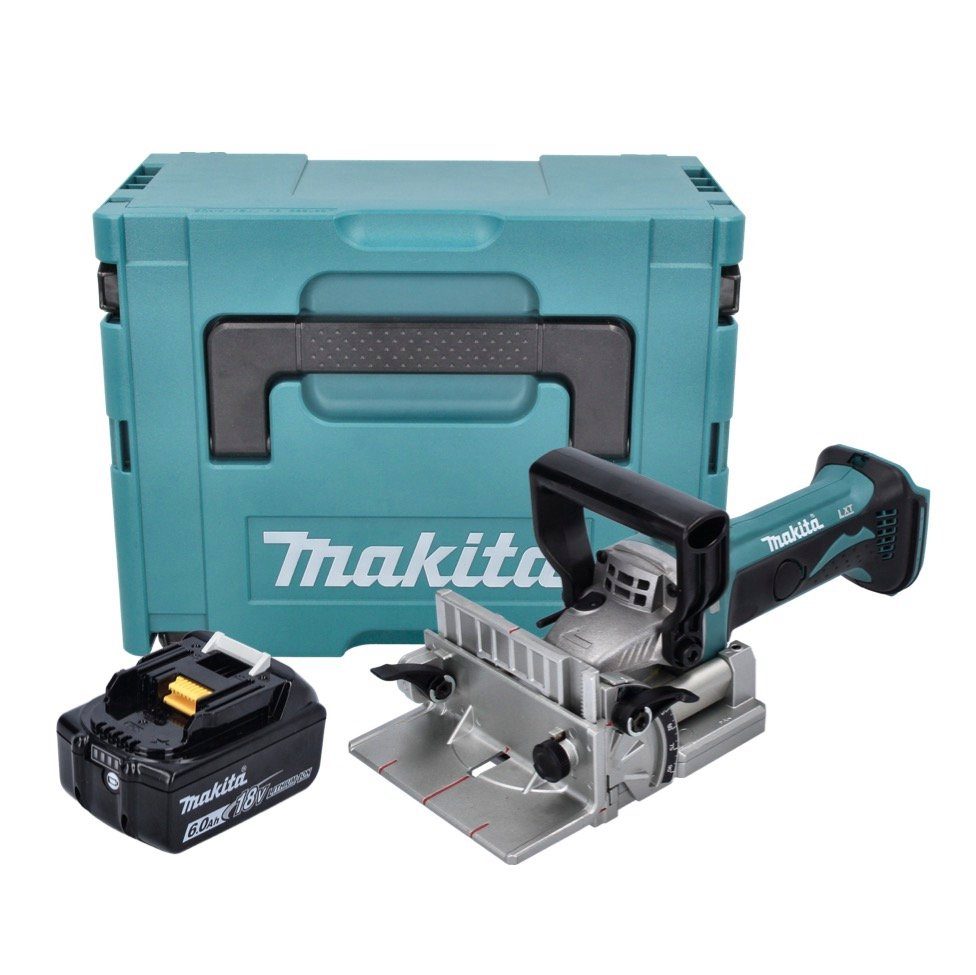 Akku 100 Makita Mauernutfräse ohn Nutfräse + Ah 1x G1J mm Makpac 180 V 18 Akku DPJ 6,0 + -