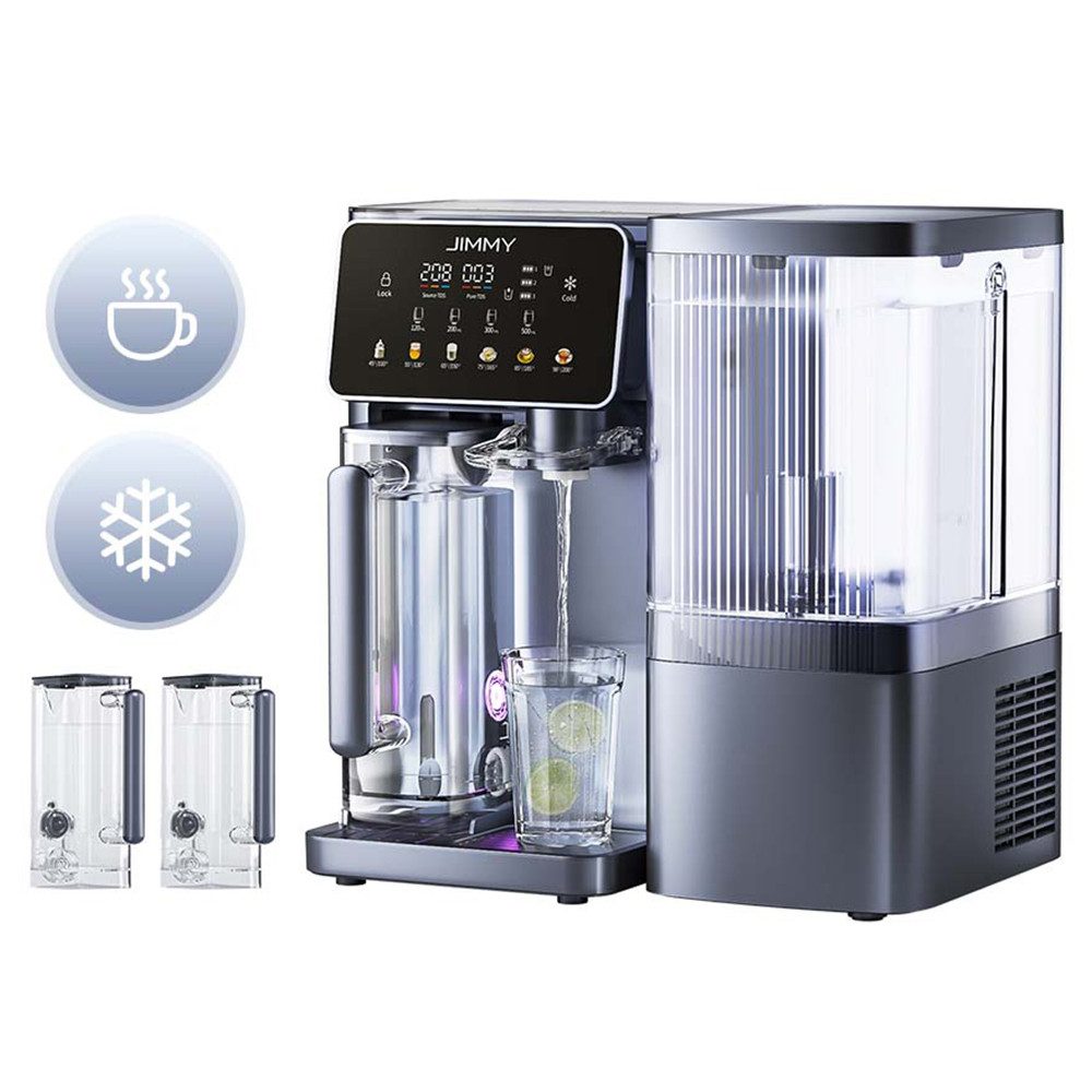 Jimmy Wasserfilter R9 Pro Intelligenter Arbeitsplatte Umkehrosmose-Wasserfilter, Sofort-Heiß- und Kaltwasser, 7-stufige Filtration