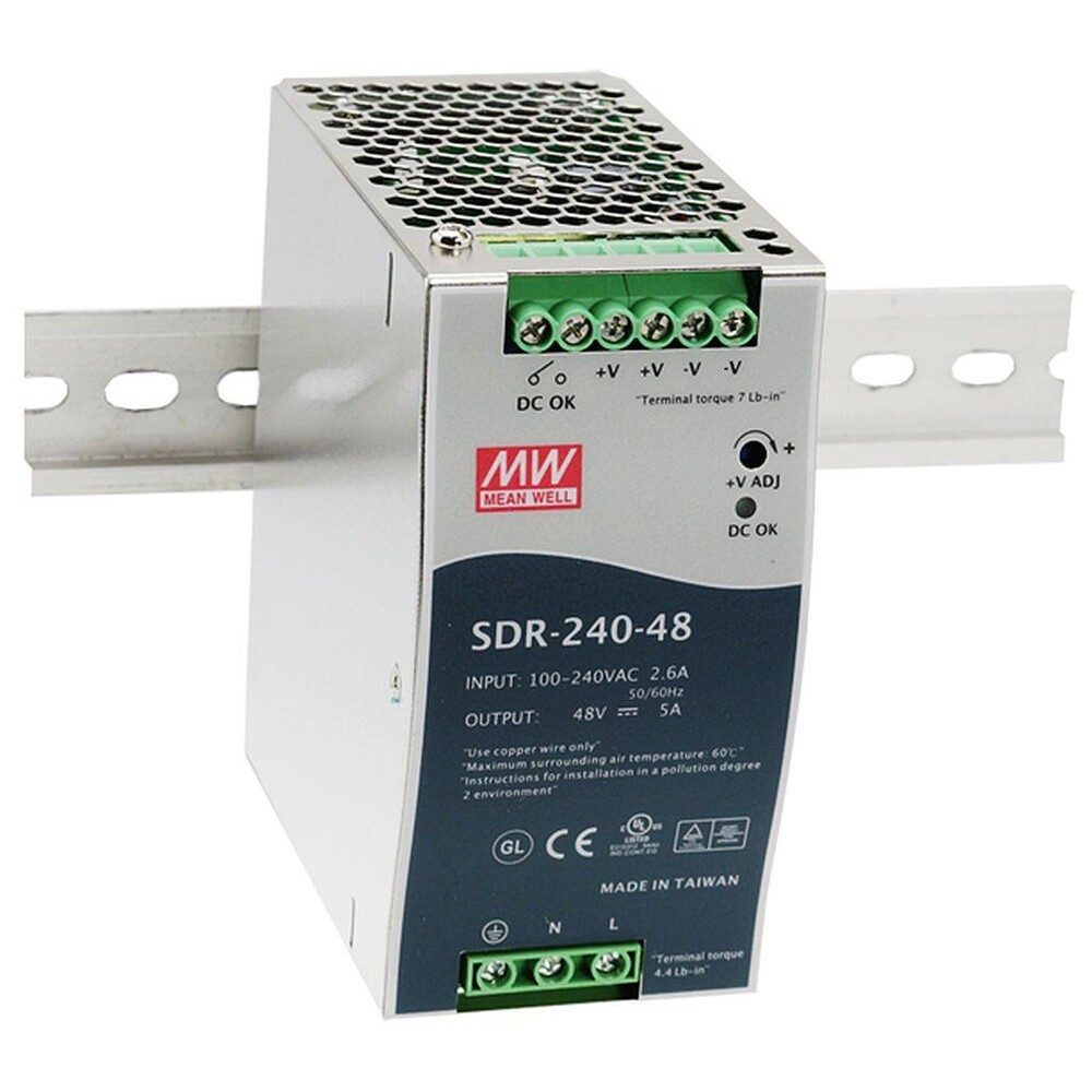 "SDR-240-24" 24V, 240W, L113,5xH125,2xB60cm Hutschienen-Netzteil