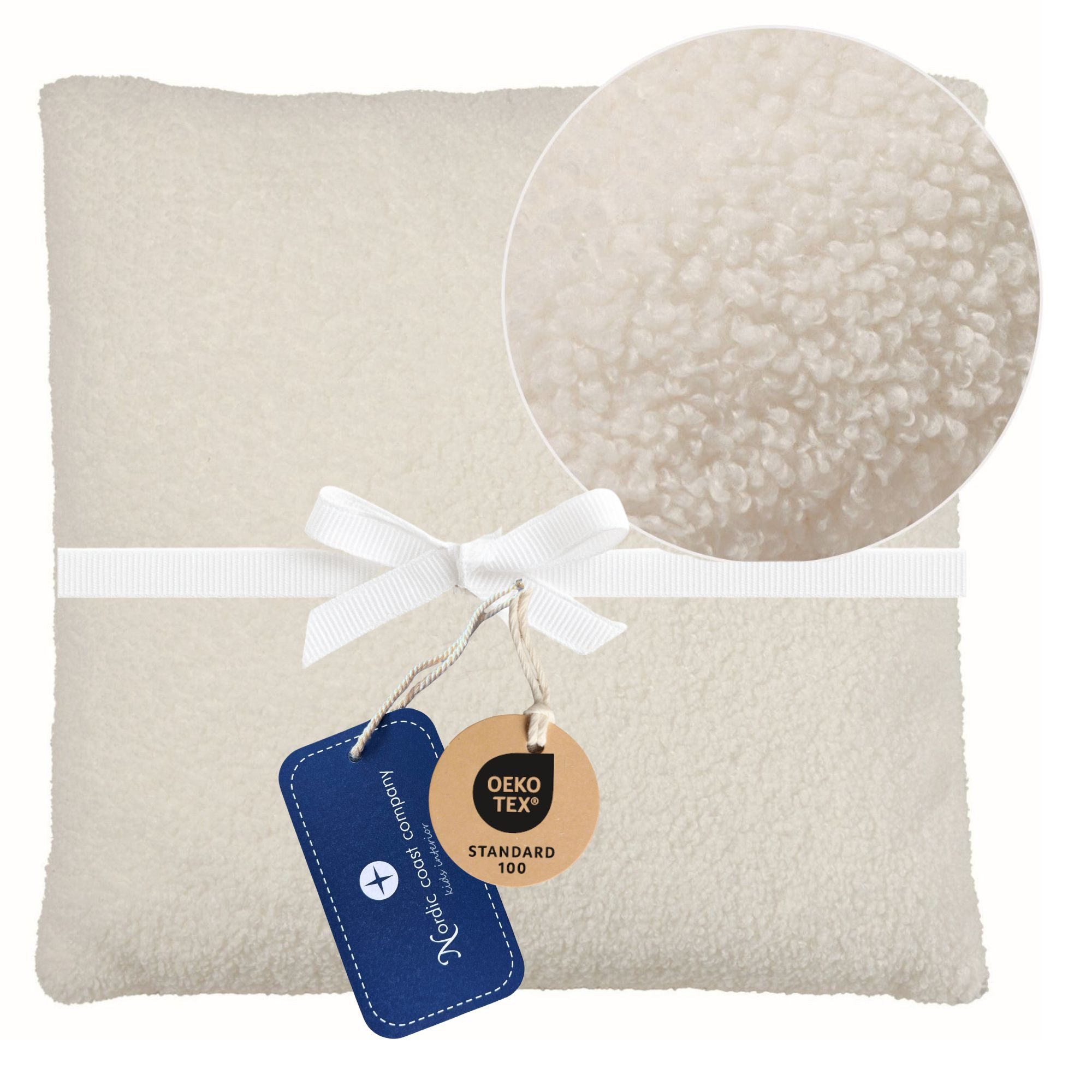Nordic Coast Company Dekokissen Teddy Bouclé Stoff - Kissen inkl. Füllung, günstig online kaufen