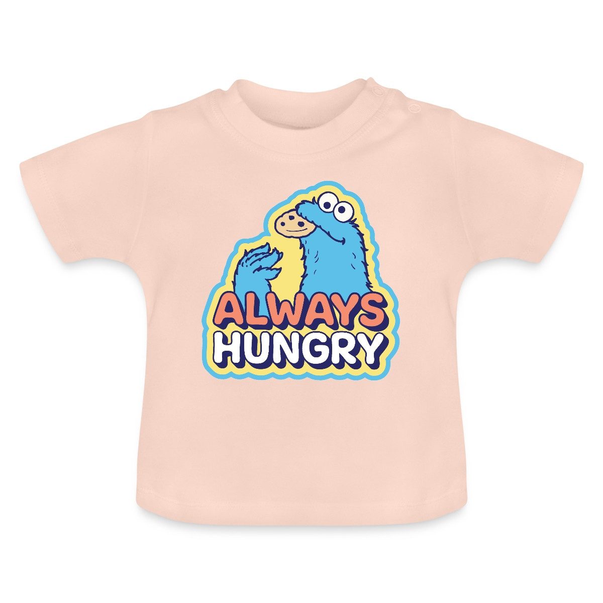 T-Shirt Sesamstraße Krümelmonster Design Always Hungry Baby Bio-T-Shirt mit Ru