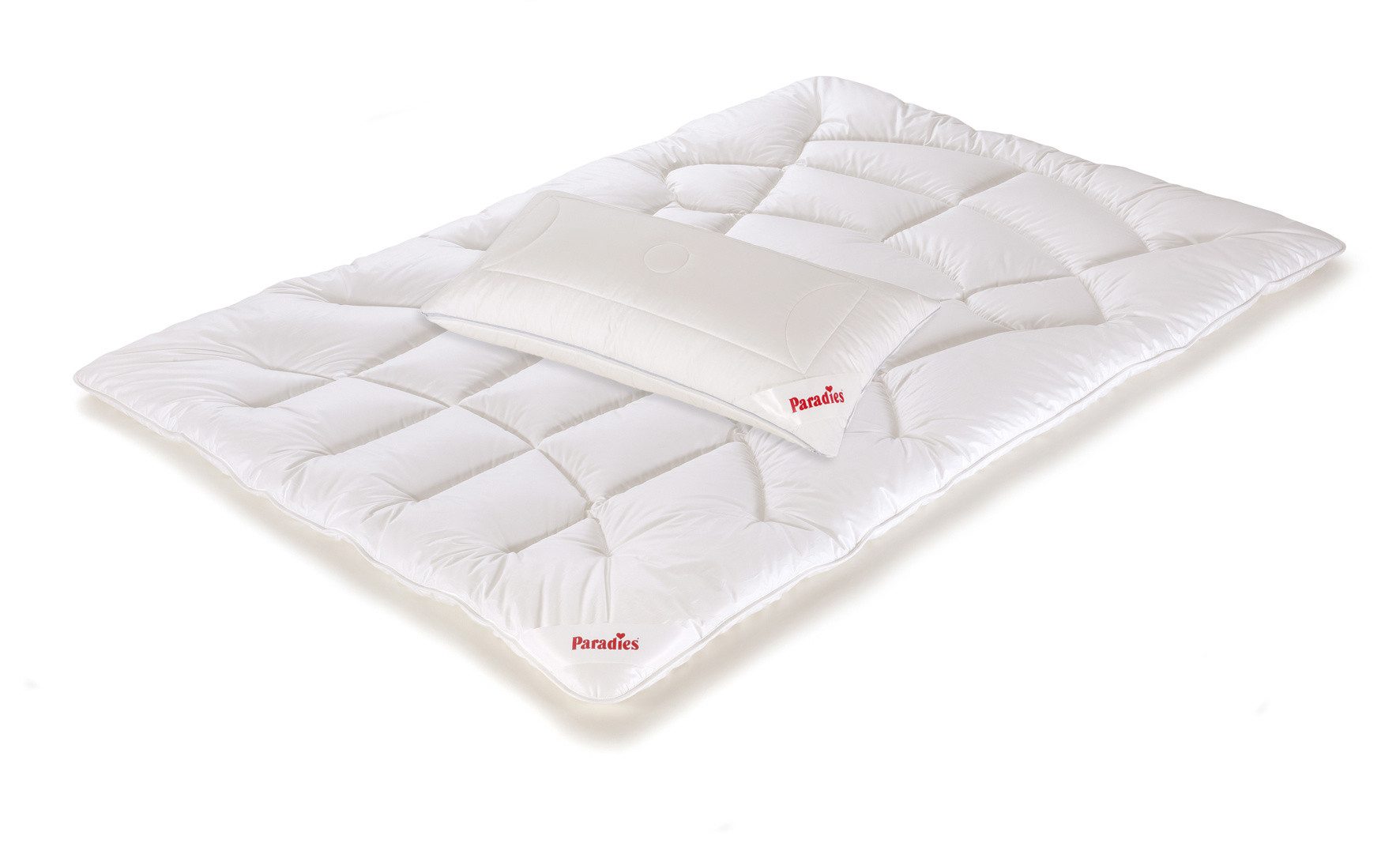 Paradies Microfaserbettdecke Paradies Betten-Set Fiona BL 135x200 cm weiß