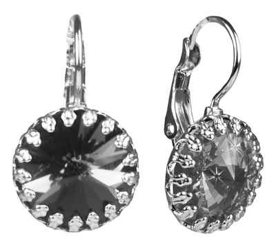 LUISIA® Paar Ohrhänger Ohrringe "Vivana" mit eingefasstem großen Swarovski® Kristall (2-tlg., inkl. Schmuckbox)