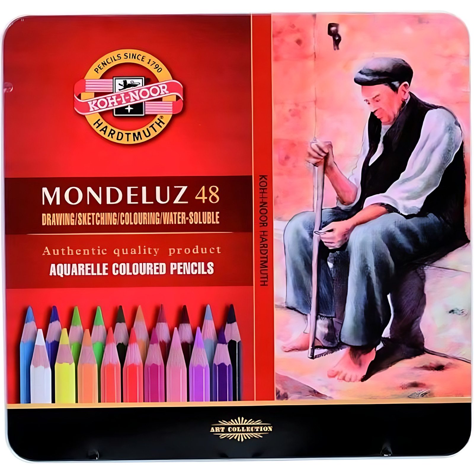KOH-I-NOOR Buntstift KOH Кольорові олівці Aquarell Mondeluz 48er Metalletui