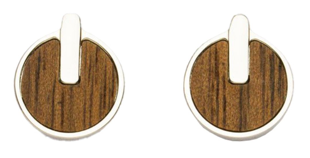 Holzkern Ohrring-Set Opacity Ohrringe rund mit Holzelement - Holzkern Modell: Jewelry