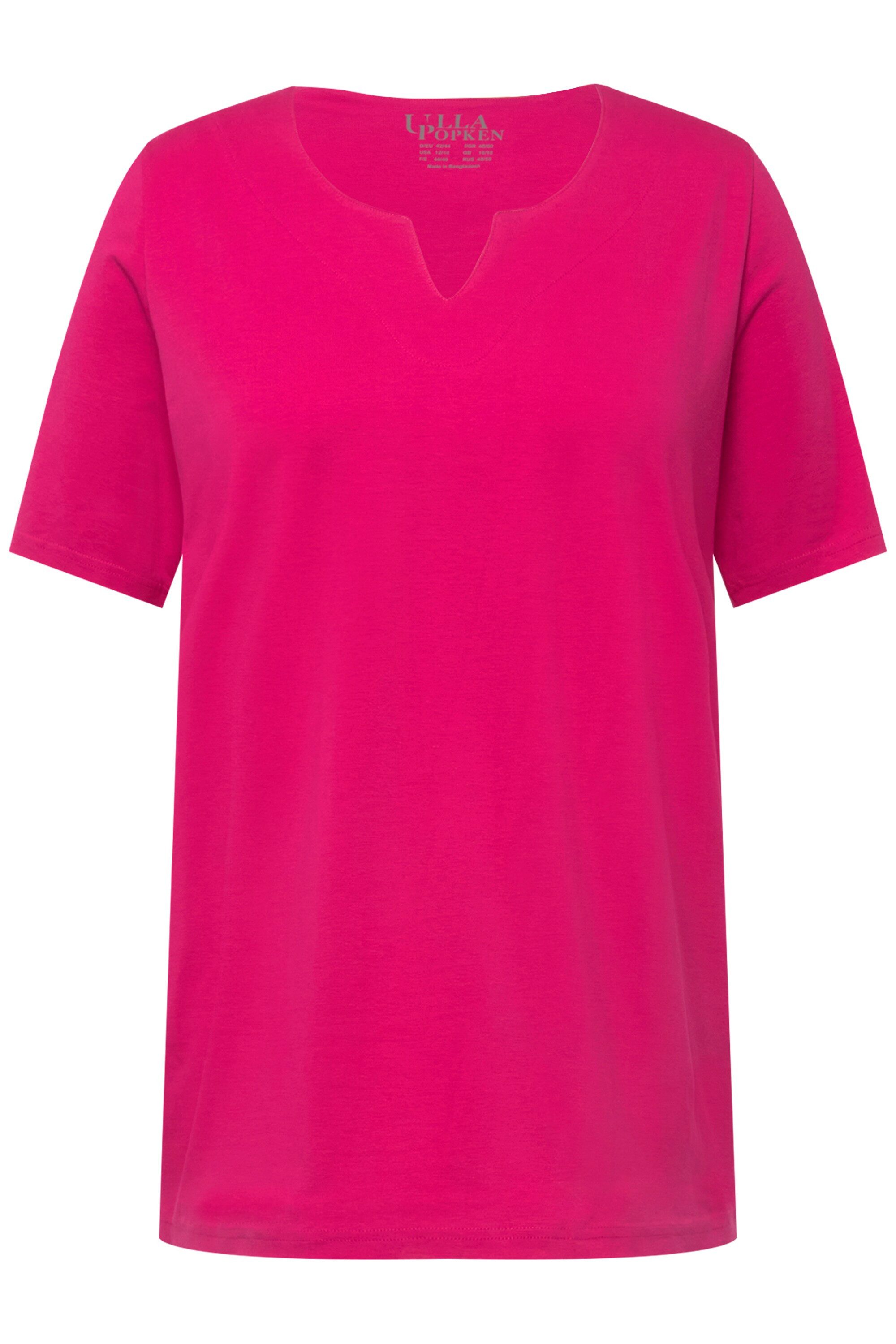 Ulla Popken T-Shirt T-Shirt A-Linie Carré-Ausschnitt günstig online kaufen