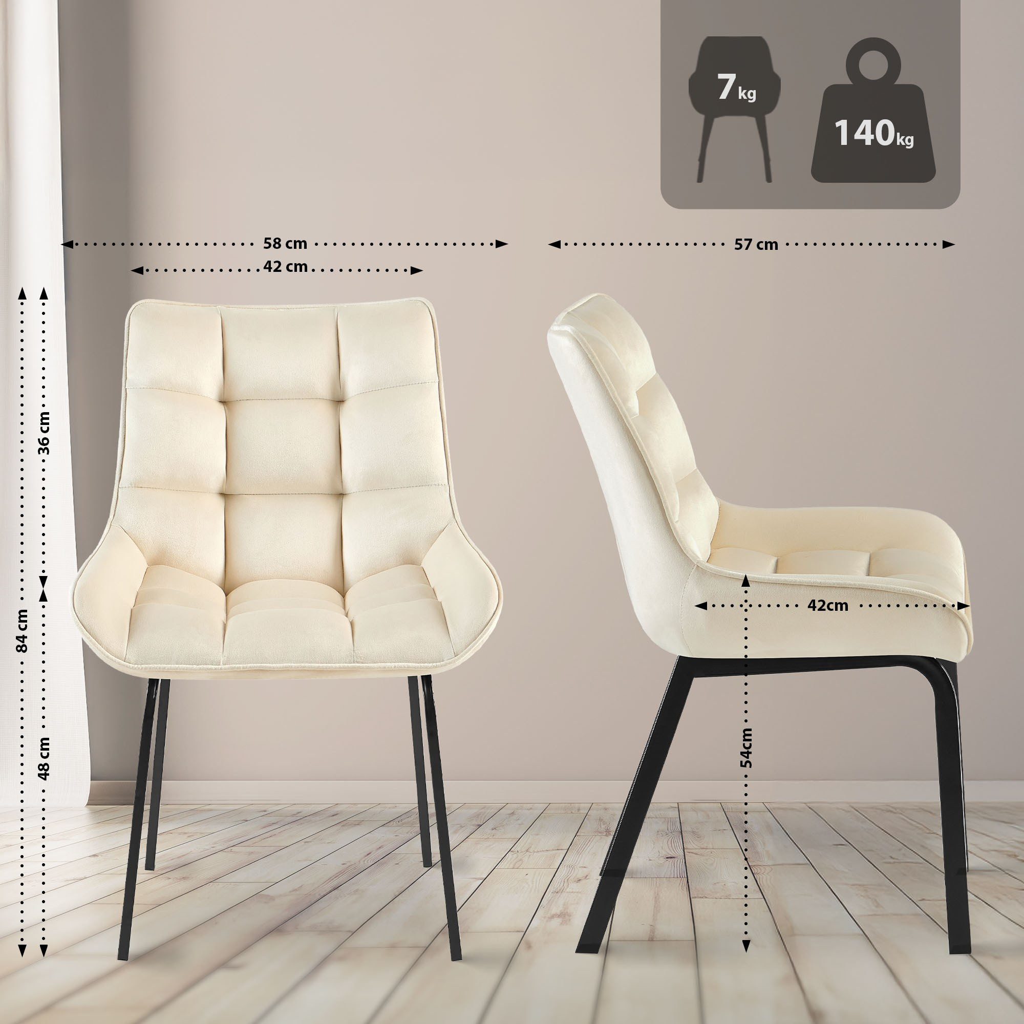 CLP Esszimmerstuhl Saranda (2er Set), stilvoller günstig online kaufen