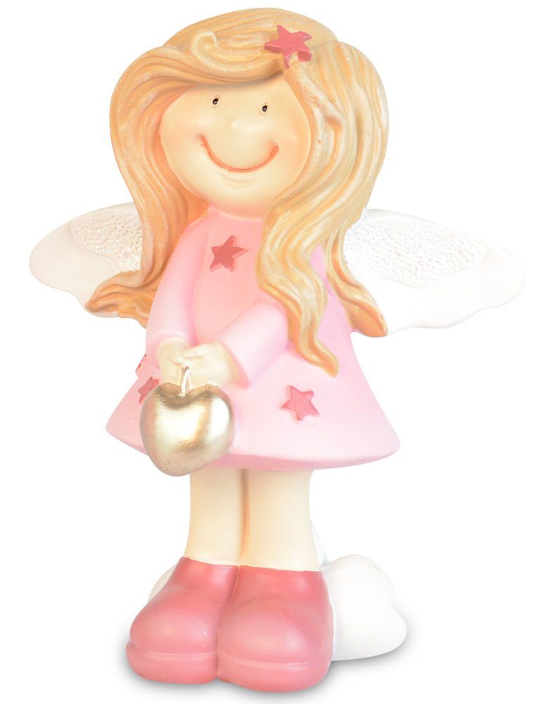 RIFFELMACHER & WEINBERGER Christbaumschmuck Dekofigur Engel 'Rosalinde' mit Herz 13 cm, 70292
