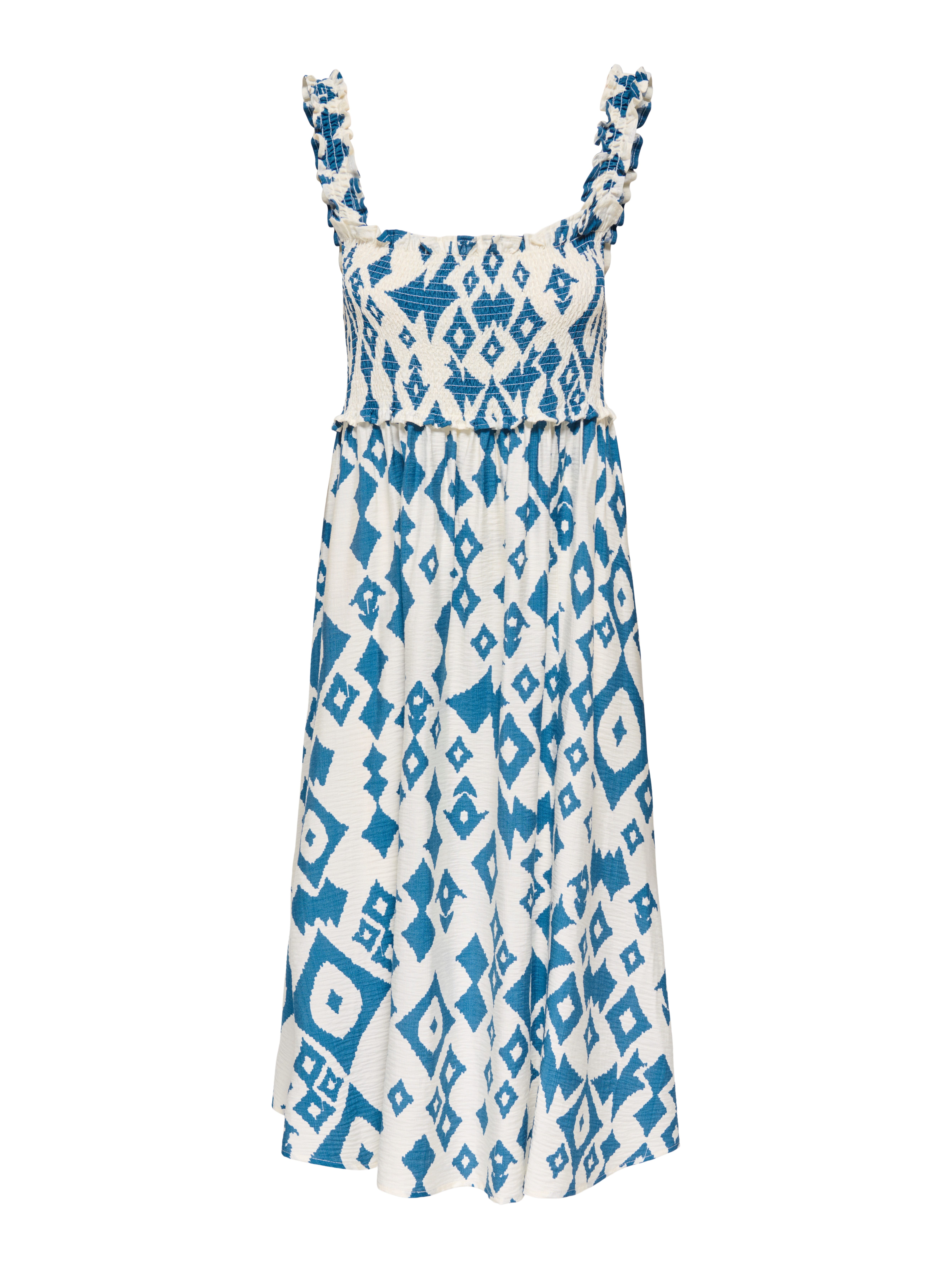 ONLY Druckkleid ONLLUMIRA S/L LONG SMOCK DRESS WVN EX Viskosemischung, regular fit