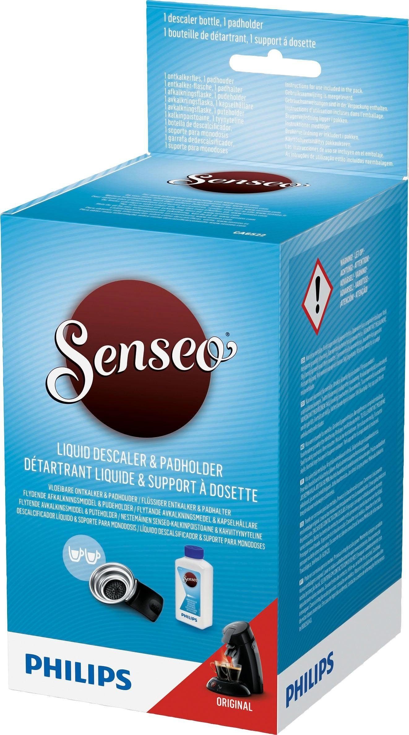 Thumbnail - Philips Senseo CA6522/02 Pflegeset (Set, [- für Senseo® Original, Flüssigentkalker und Padhalter für 2 Tassen)