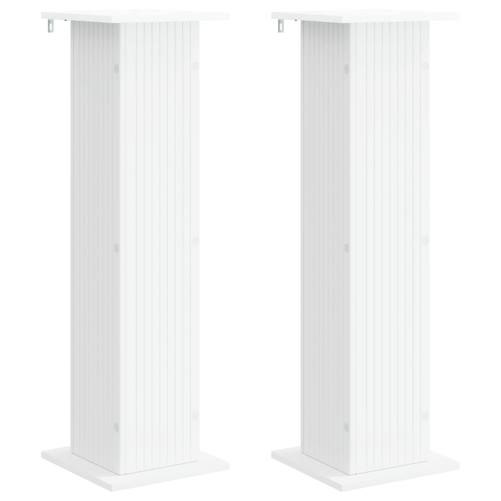 vidaXL Blumenständer Pflanzenständer 2 stk. Weiß 30,5 x 30 x 100,5 cm Holzwerkstoff (2 St)