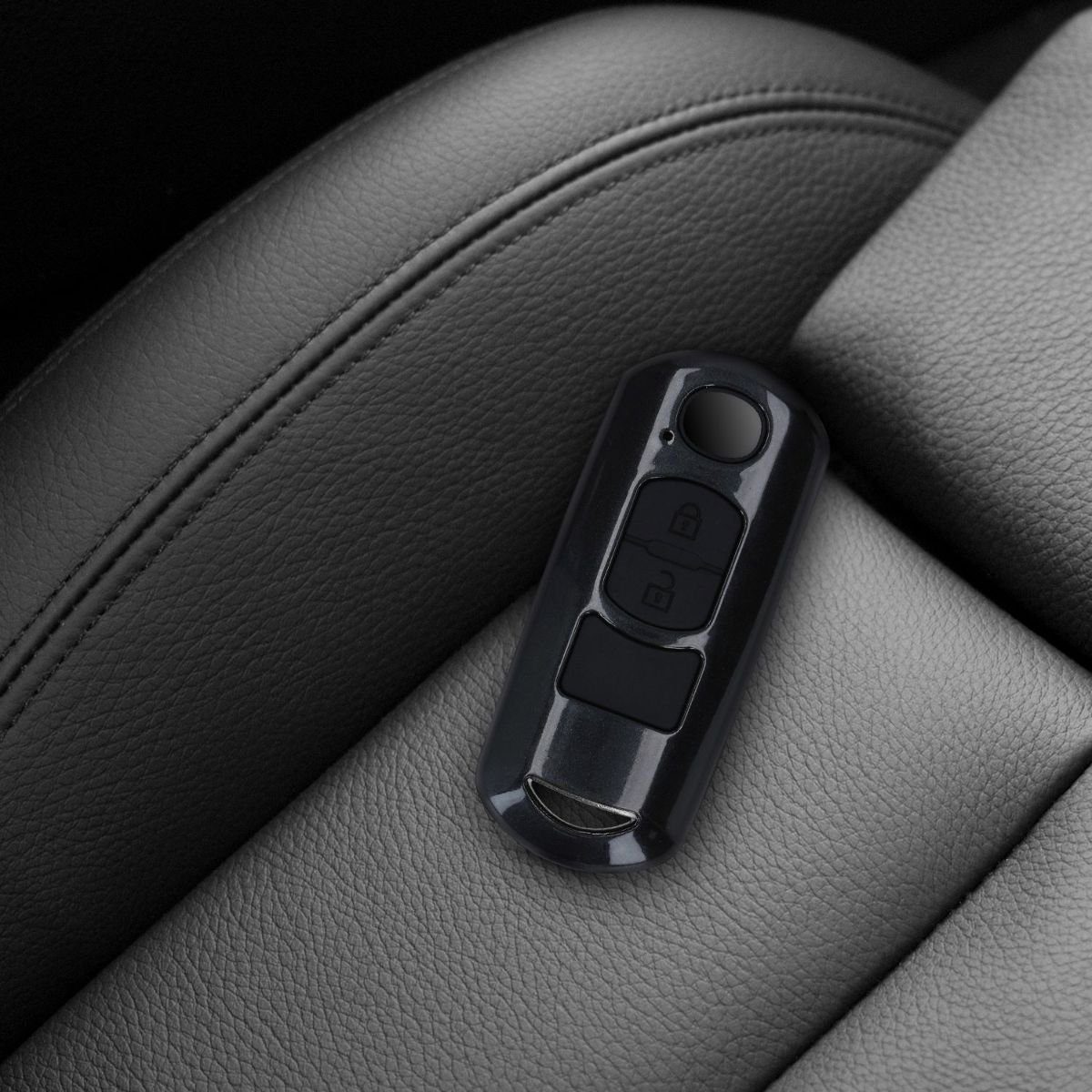 für Schutzhülle Hülle für Mazda, Autoschlüssel kwmobile Schlüsseltasche Mazda Hardcover Schlüsselhülle