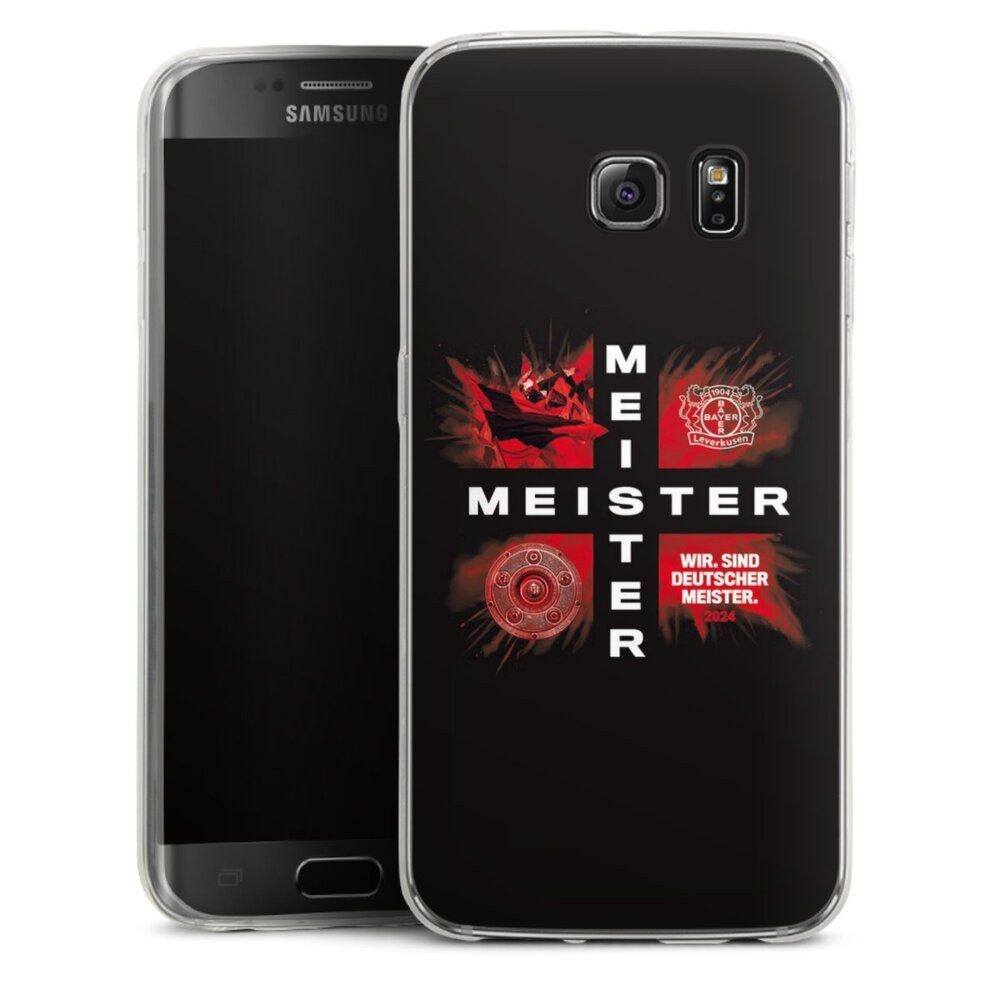 DeinDesign Handyhülle Bayer 04 Leverkusen Meister Offizielles Lizenzprodukt, Samsung Galaxy S6 Edge Slim Case Silikon Hülle Ultra Dünn Schutzhülle