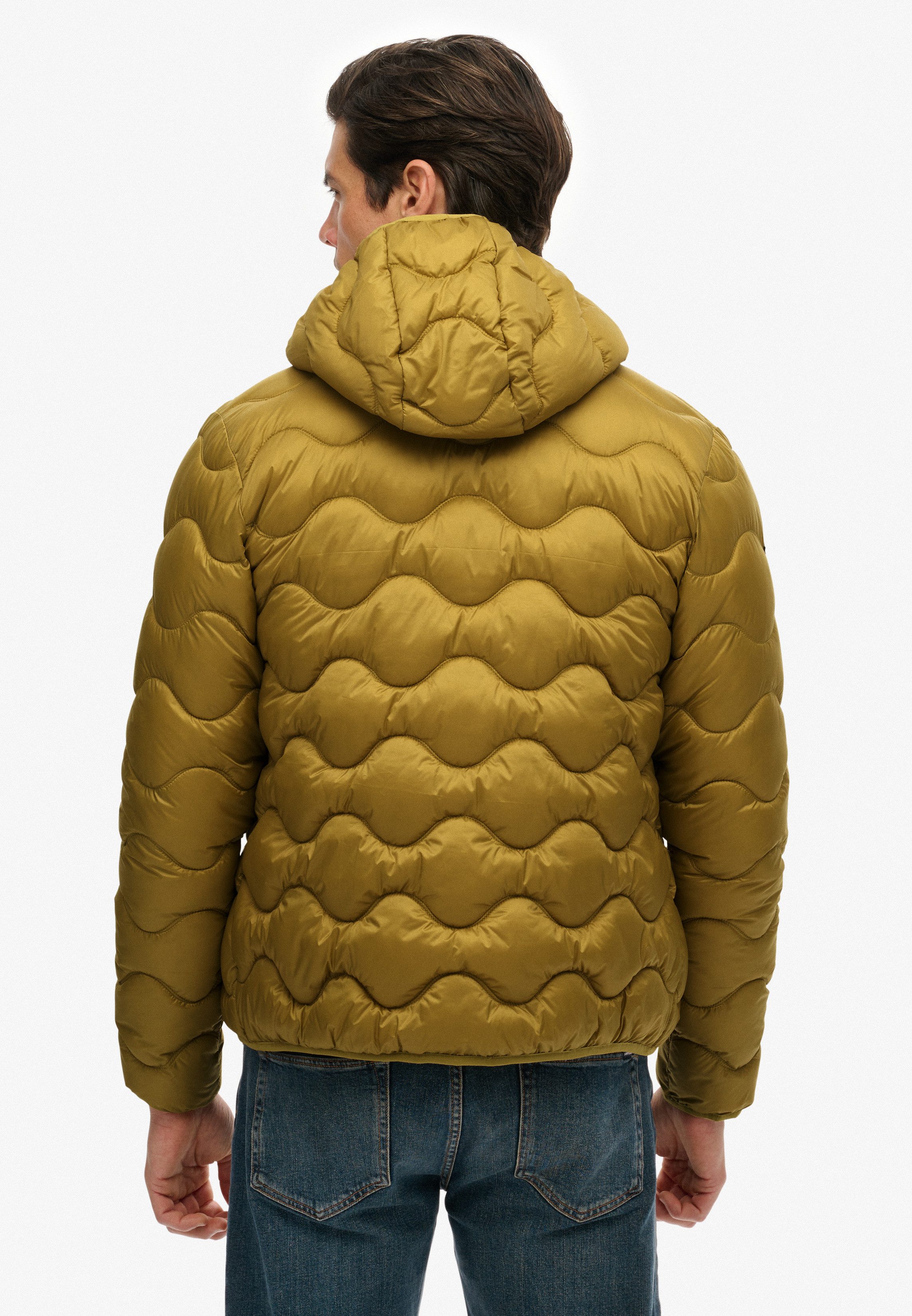 Superdry Steppjacke HOODED QUILTED WAVE PADDED JKT