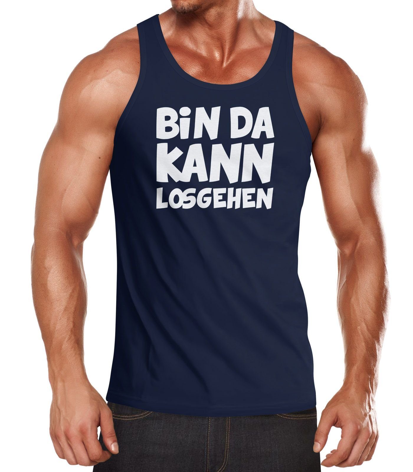 MoonWorks Tanktop Herren Tanktop Spruch Bin günstig online kaufen