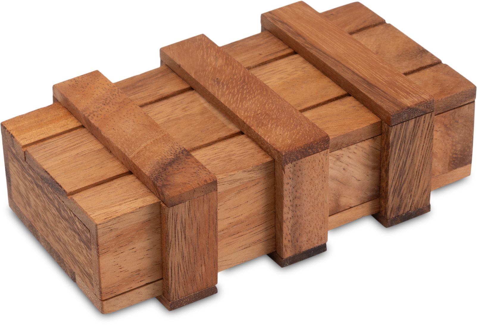 LOGOPLAY Schatzkiste Schatztruhe 2 Fächer (1 St), Schatztruhe mit 2 Geheimfächern – Trickkiste aus Holz