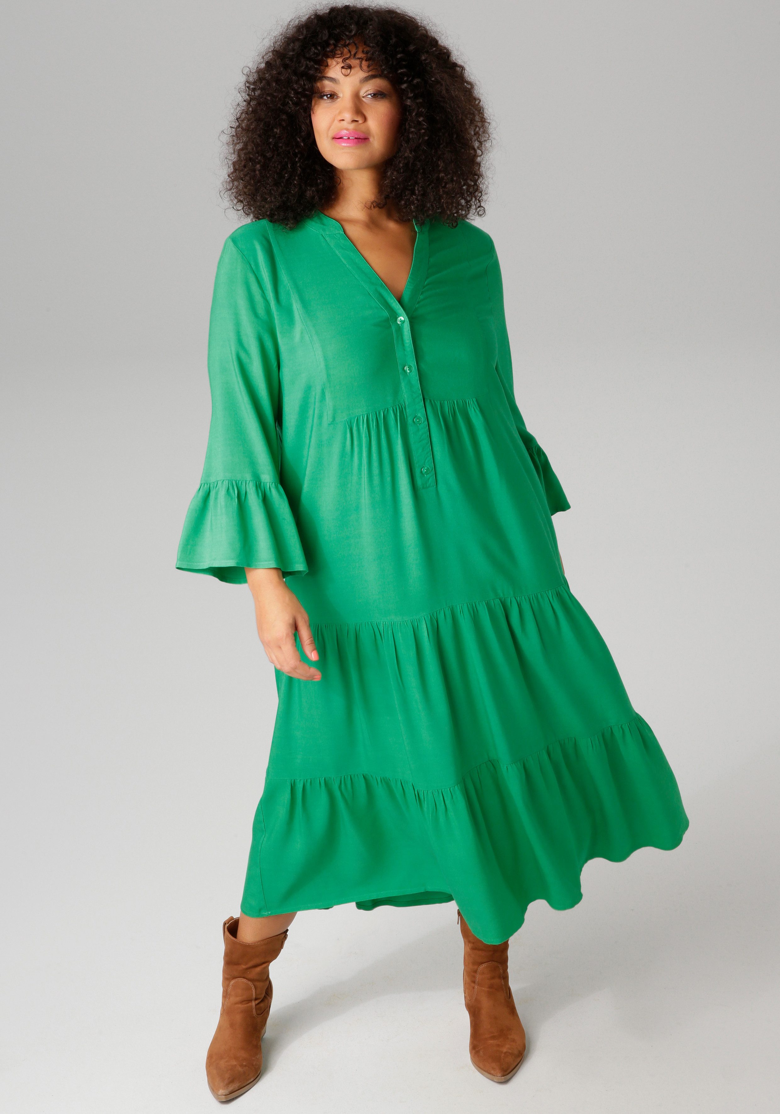 Aniston PLUS Midikleid, In trendigen Farben günstig online kaufen