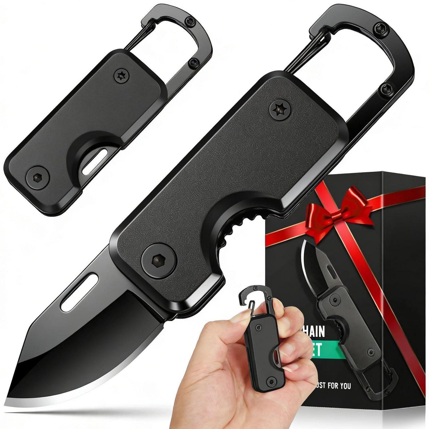 LuxusKollektion Taschenmesser Taschenmesser Outdoor Klappmesser Schwarz, (1 St)