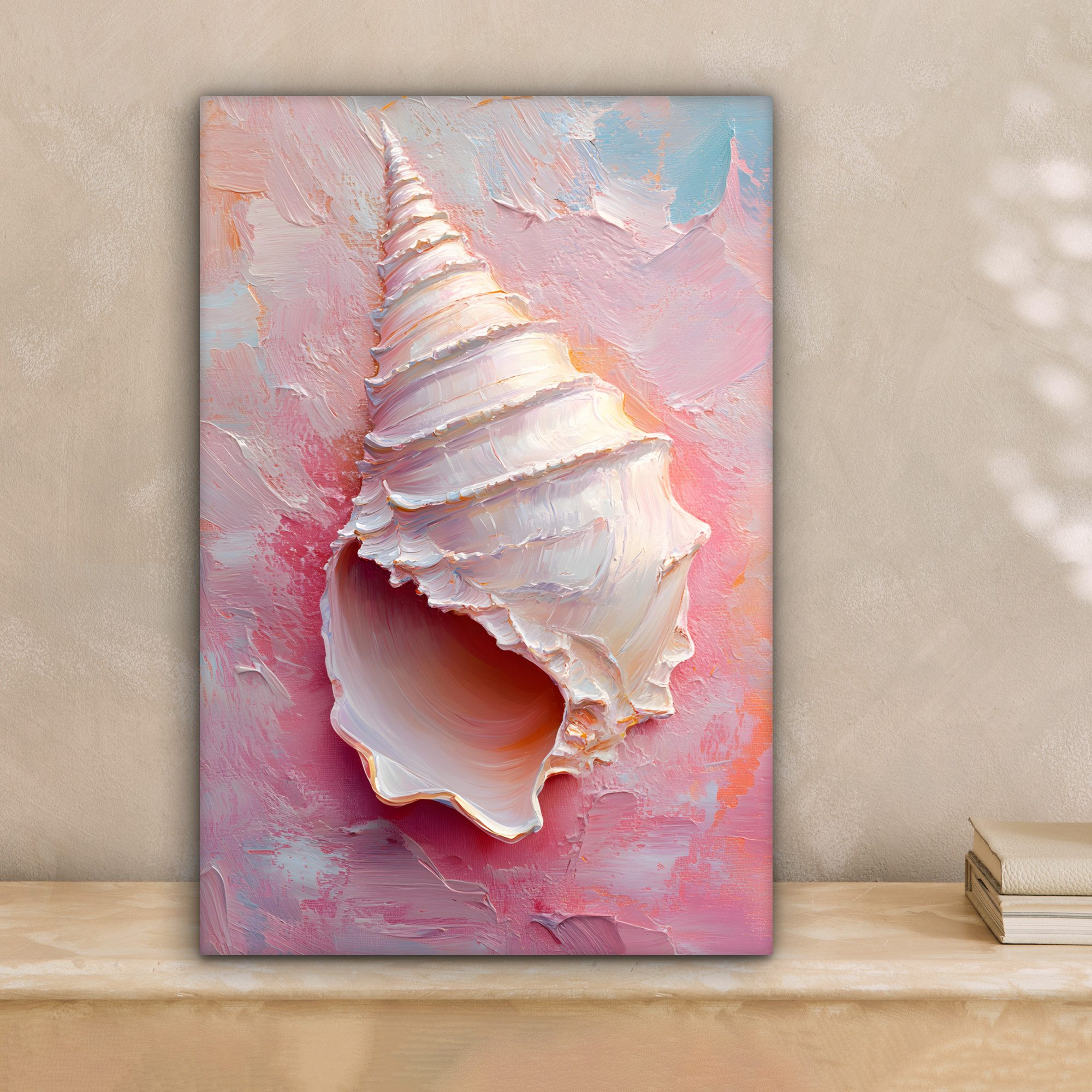 OneMillionCanvasses® Leinwandbild Muschel - Pastell - günstig online kaufen