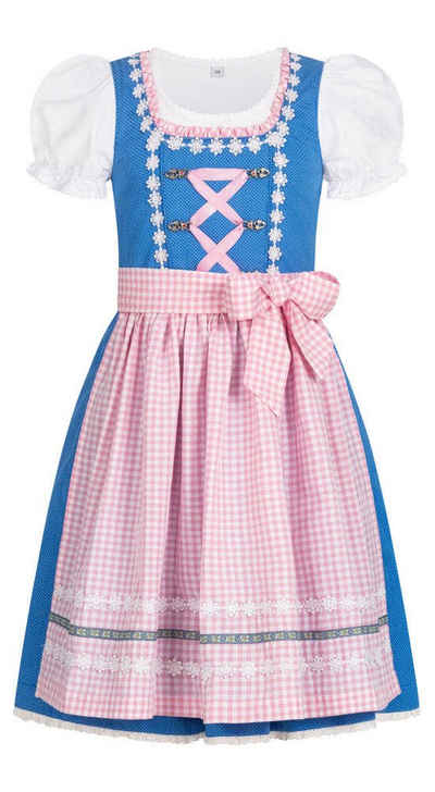 Nübler Dirndl Kinderdirndl 3-teilig Lorena in Blau von Nübler