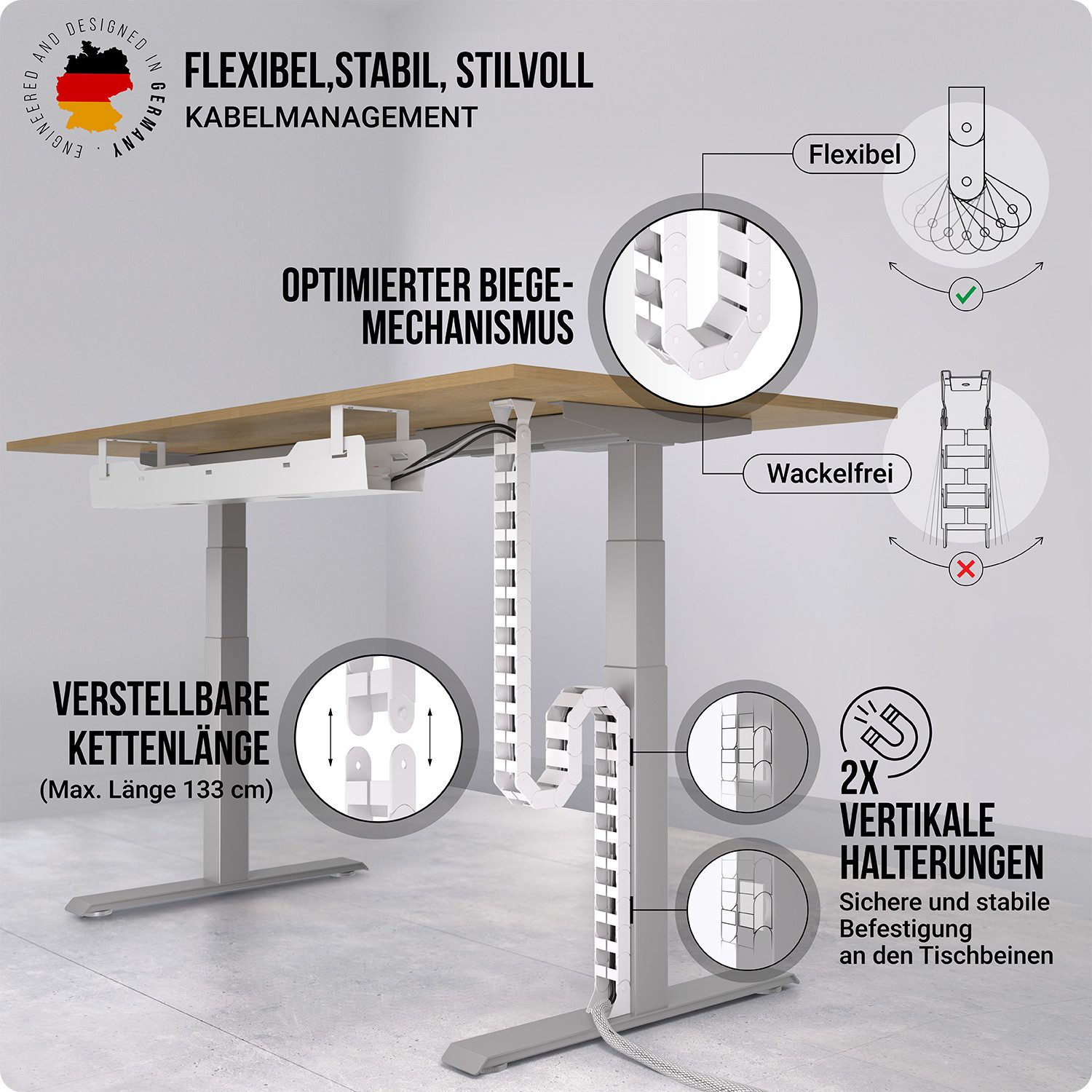 Ultimate Setup Kabelführung Kabelführung Schreibtisch (1-St)