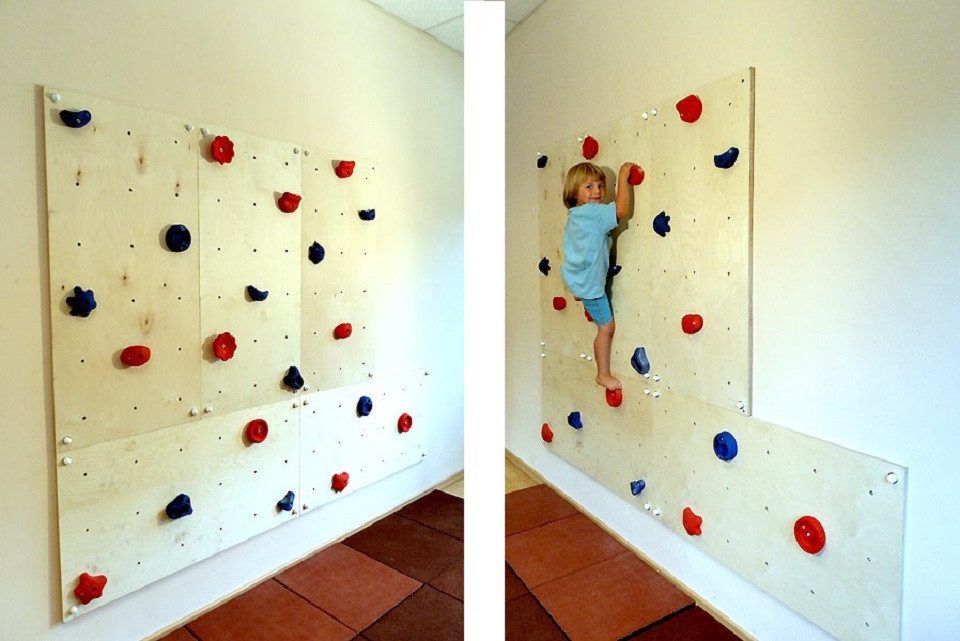 Gartenpirat Kletterwand Kletterwand Indoor mit bunten Klettersteinen und Montagematerial, (5-St)