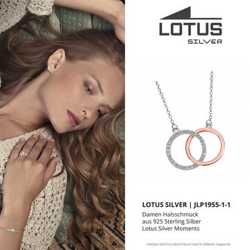 LOTUS SILVER Silberkette Lotus Silver Kreise Halskette (Halskette), Damen Kette Verbundene Kreise aus 925 Sterling Silber, silber, rose, w