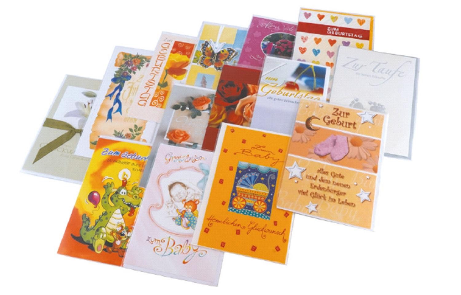 Grußkarten Grußkarten 3er Pack Bunt 148x105 mm