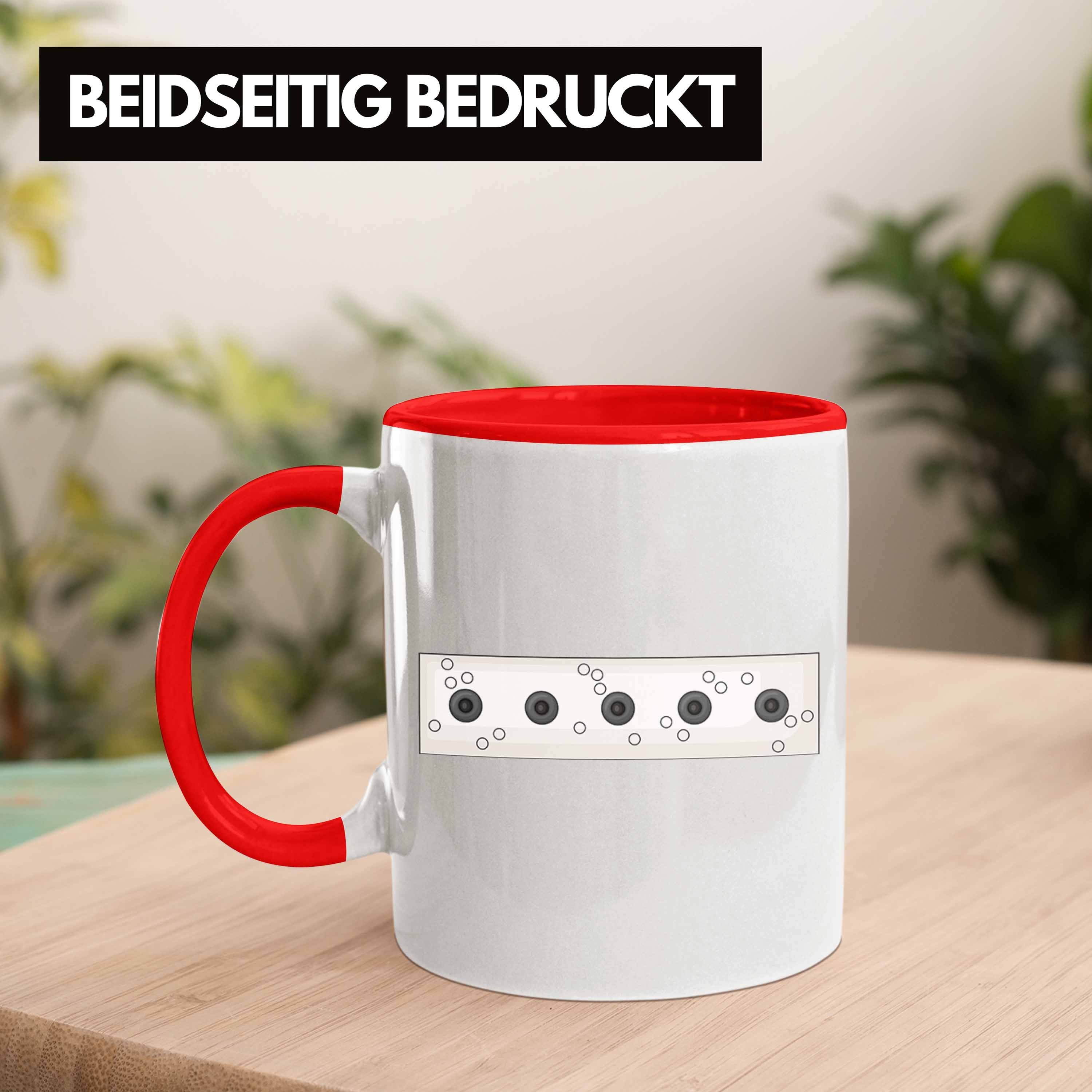 Grafik Tasse Trendation Biathlon-Fans Rot für Geschenk Biathlon Tasse