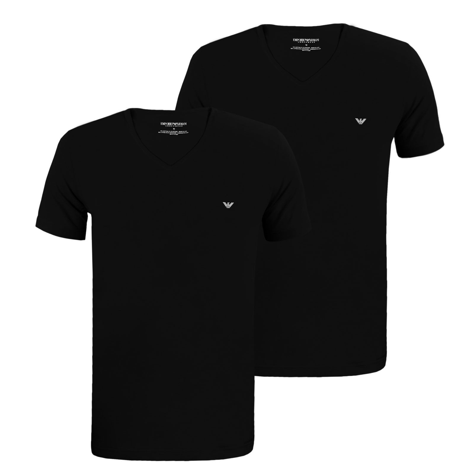 Emporio Armani Unterziehshirt 2er Pack T-Shirts V-Neck Stretch Cotton (2-St günstig online kaufen
