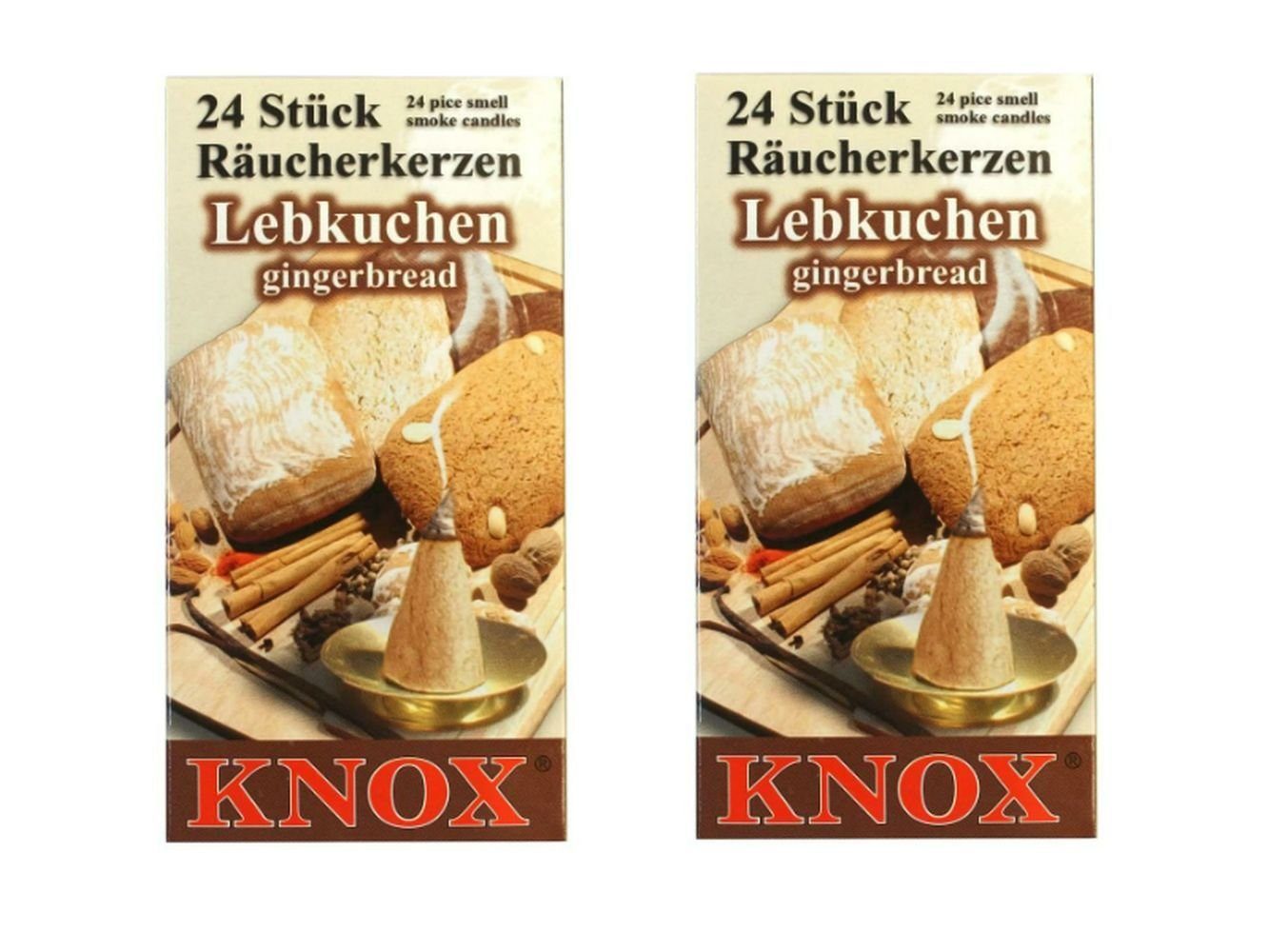 KNOX Räuchermännchen 2 Päckchen Räucherkerzen- Lebkuchen - 24er Packung