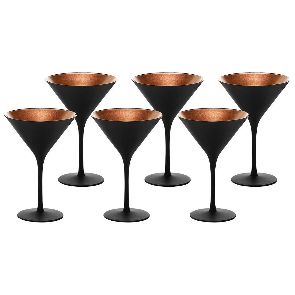 Stölzle Cocktailglas Stölzle Lausitz Elements Cocktail Schwarz-Bronze (6er Set), Glas