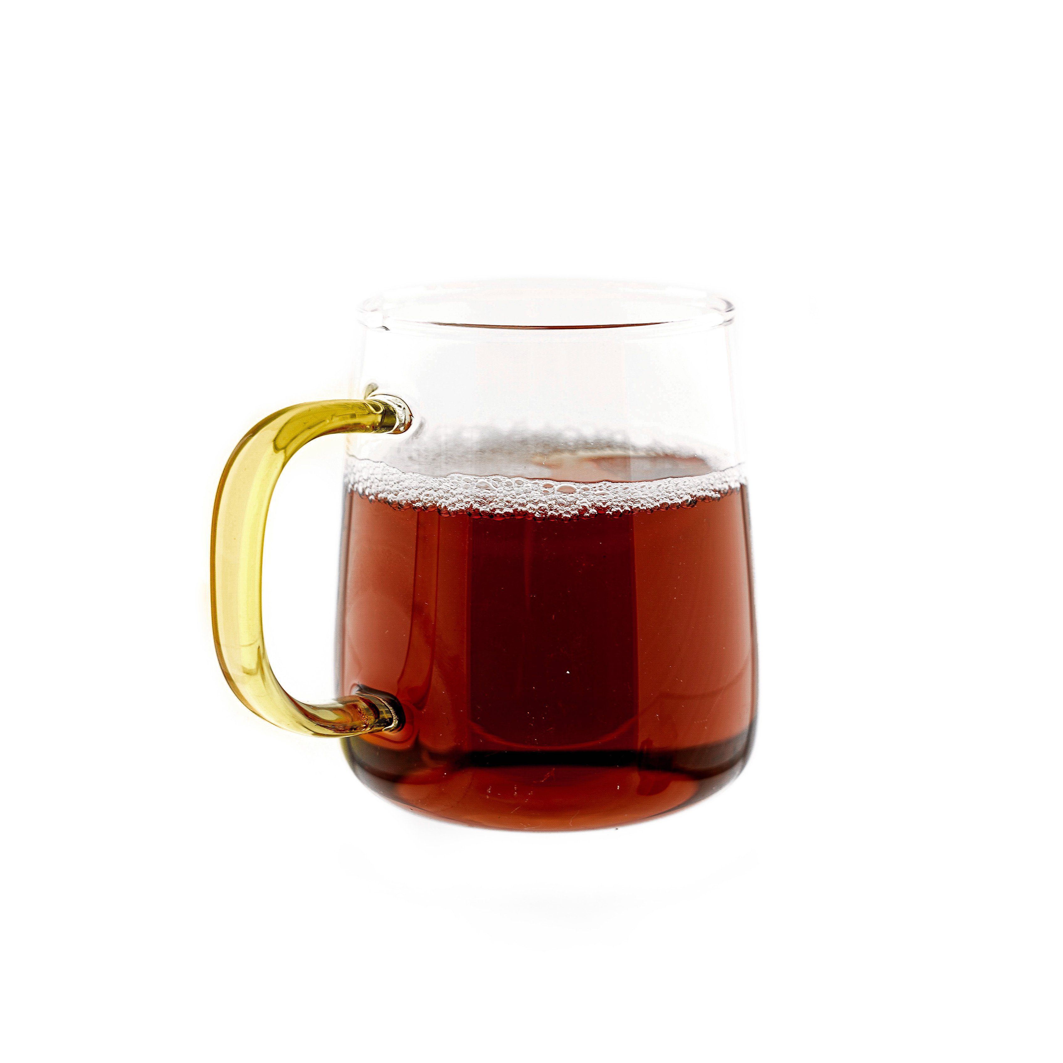 Almina Glas 4er Glas Set mit Henkel aus Hochwertigem Brosilikatglas 520 ml, 4-tlg. – Bild 5 von 5