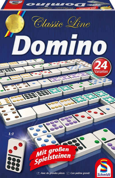 Schmidt Spiele Spiel, »Classic Line, Domino«, mit extra großen Spielsteinen
