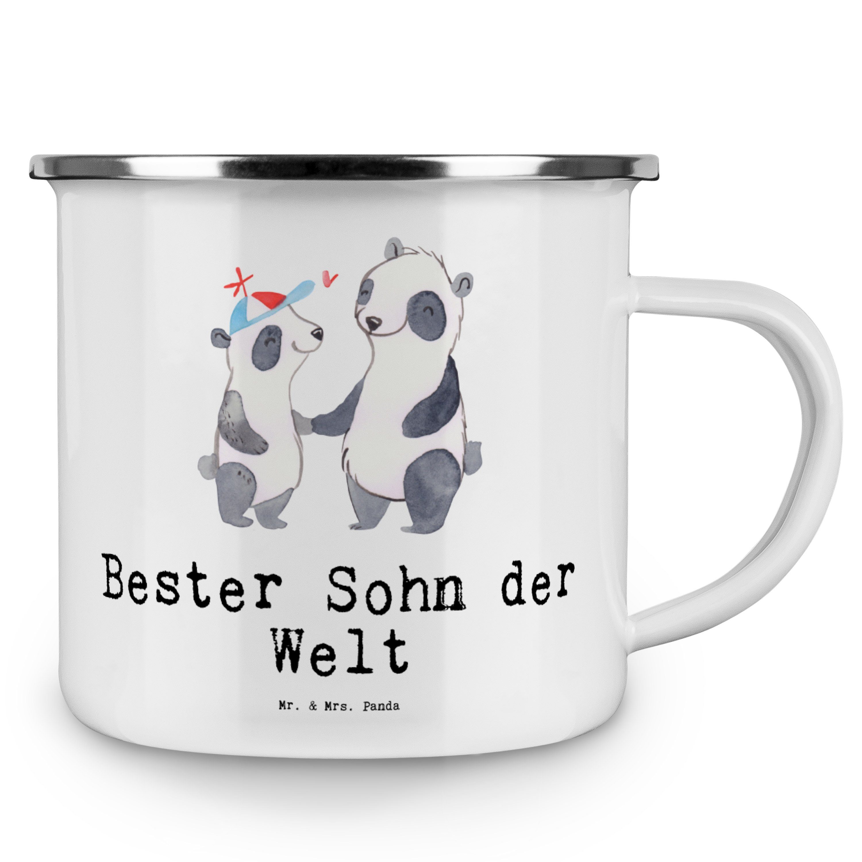 Emaille & Becher Panda Trinkbecher, Panda - - Geschenk, Mrs. Welt Weiß Sohn Edelstahl Mr. Bester der