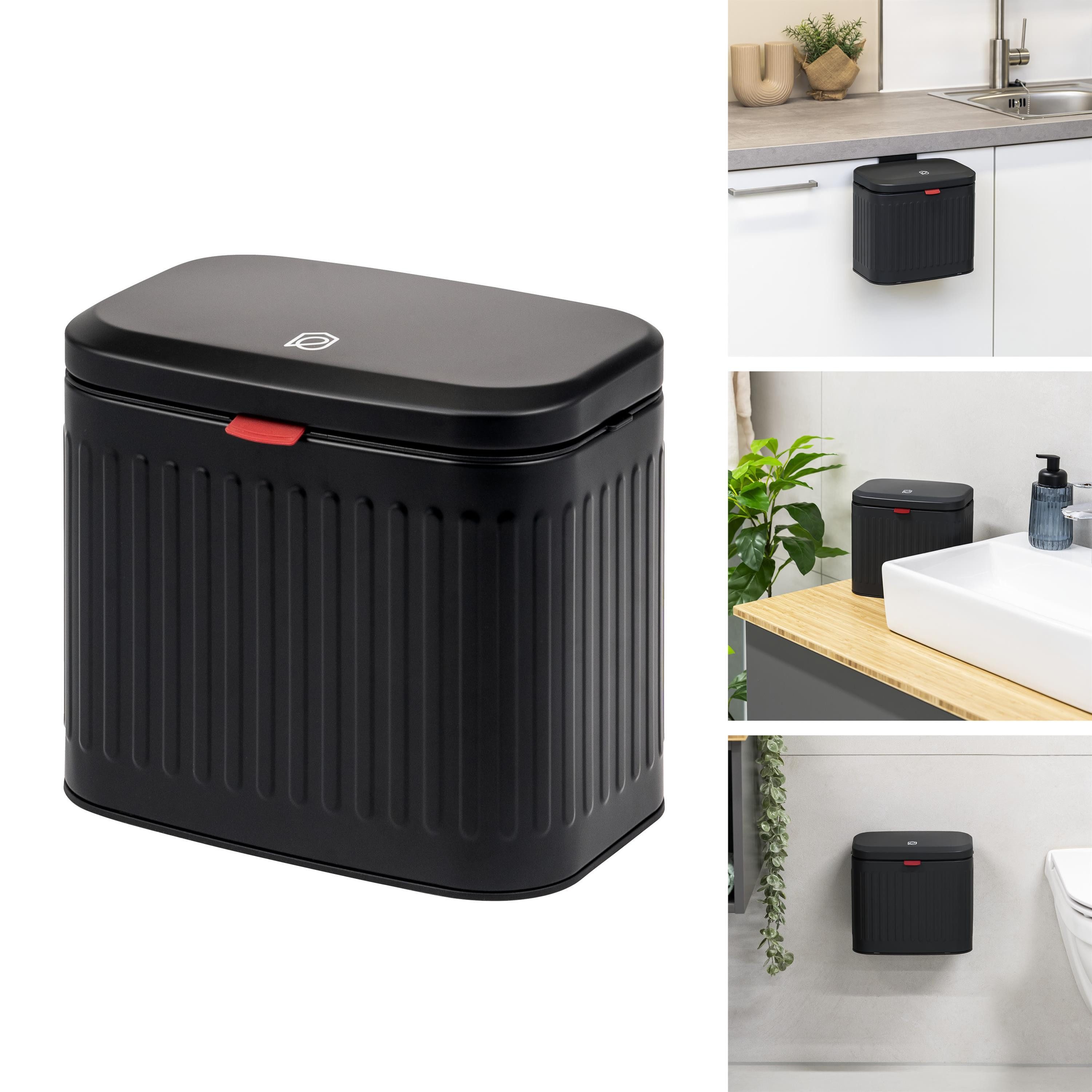 eluno Mülleimer Küchen- und Badabfalleimer, 3 Liter Fassungsvermögen