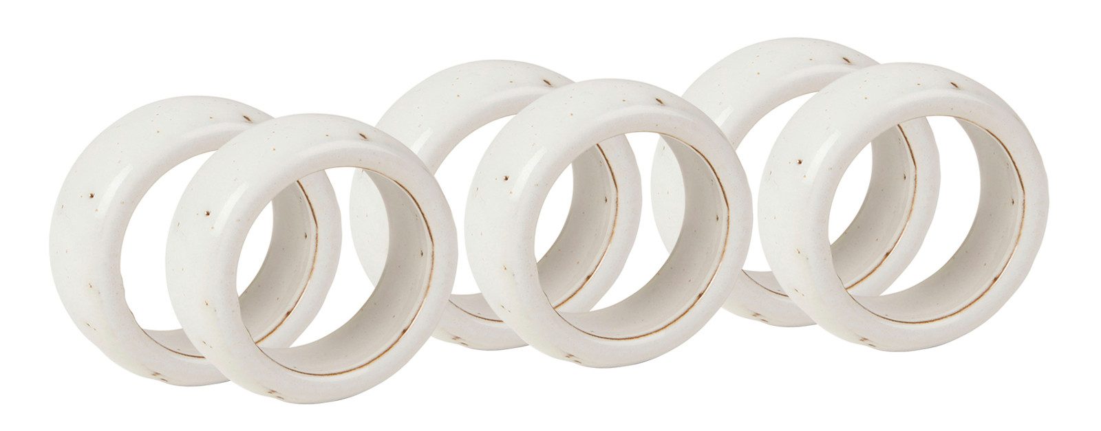 Broste Copenhagen Stoffserviette Nordic Vanilla Serviettenreing cream w. grains 6er Set, Nordic Vanilla Serviettenring